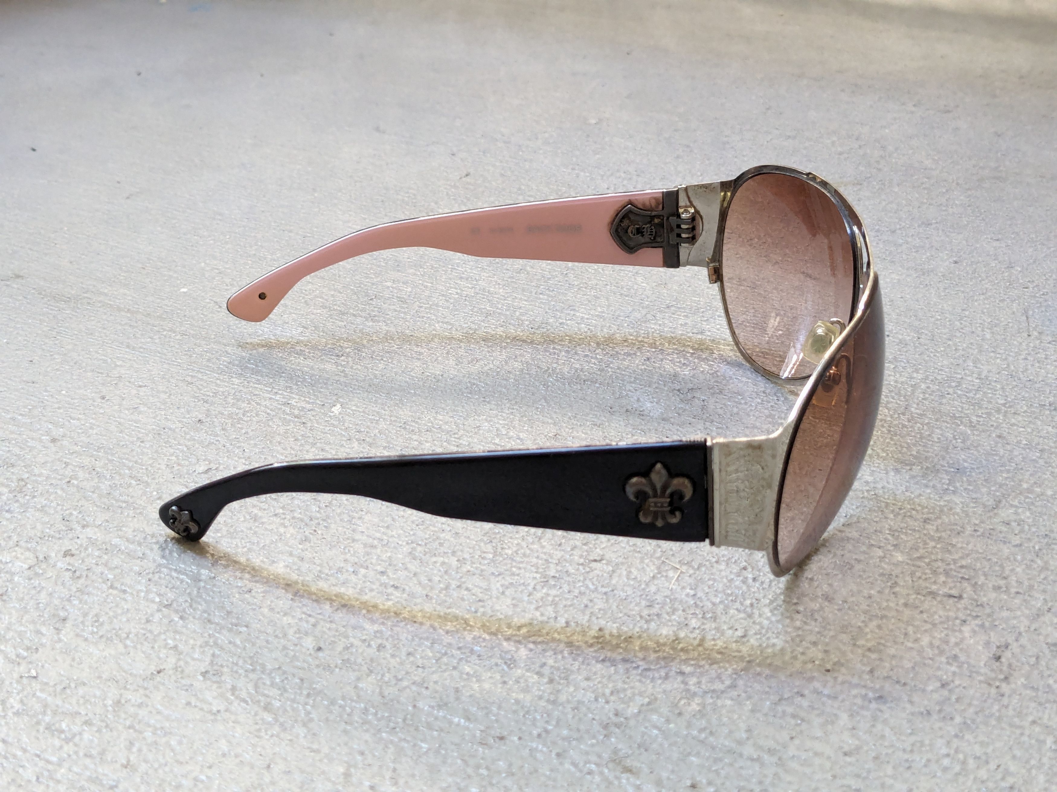 Chrome Hearts Chrome Hearts Backdoor Sunglasses Pink Brown Oval Oversized Size ONE SIZE - 4 Thumbnail