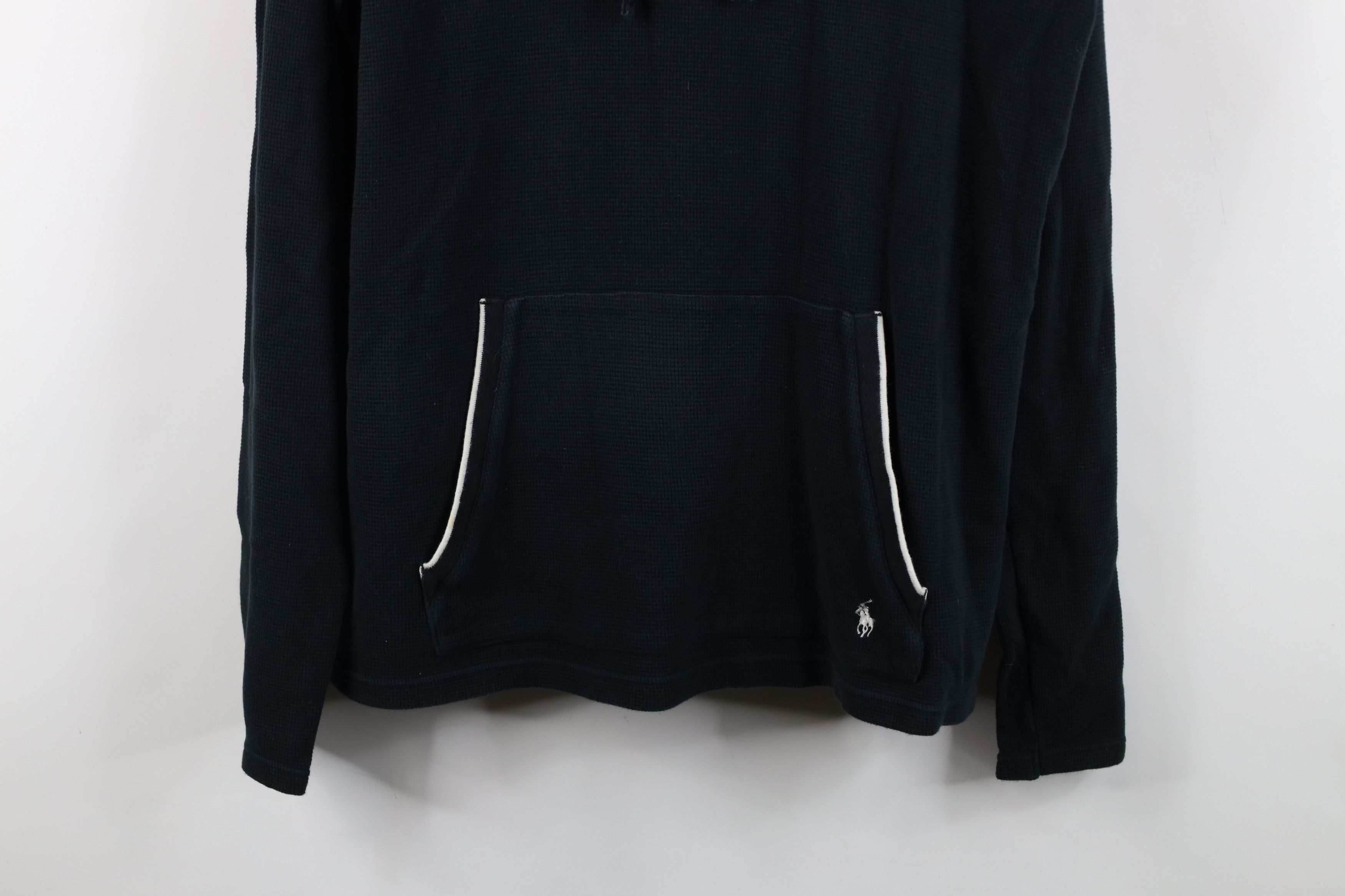 Ralph Lauren Vintage Ralph Lauren Thermal Waffle Knit Hoodie Sweatshirt Size US M / EU 48-50 / 2 - 3 Thumbnail