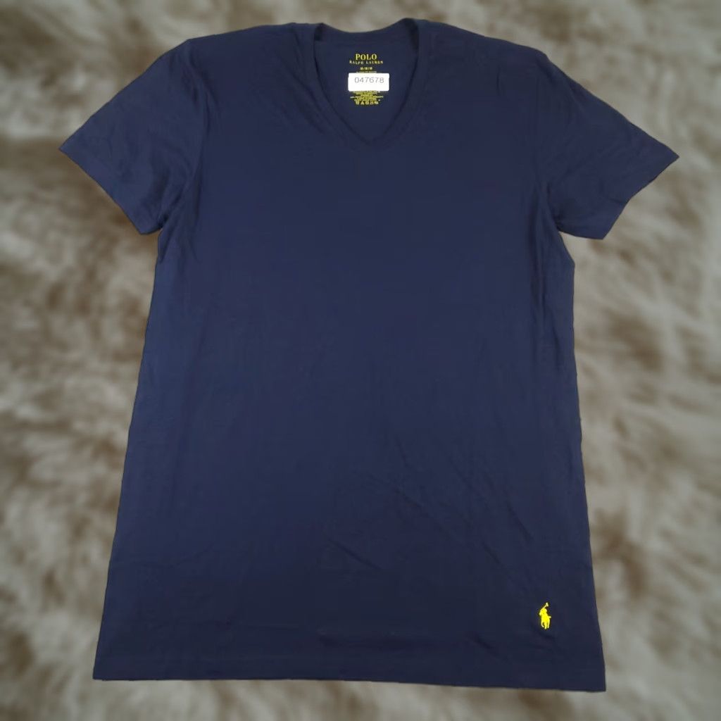 Ralph Lauren Ralph Lauren Polo Shirt Casual Mens Medium Blue Solid Short Sleeve Crew Neck Size US M / EU 48-50 / 2 - 1 Thumbnail