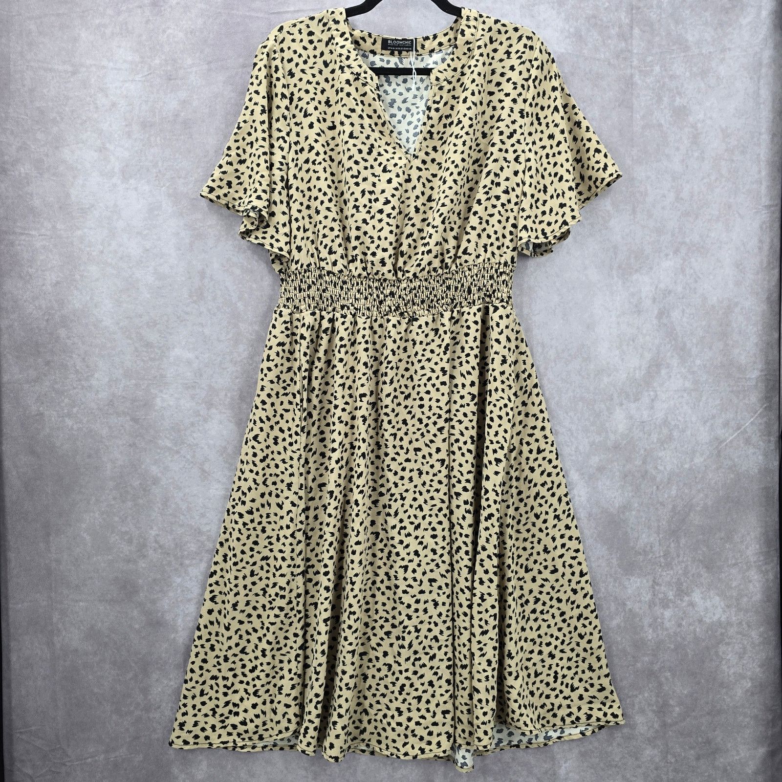 Other Bloomchic Print Flutter Flowy Flare Midi Dress XL NWOT Size XL / US 12-14 / IT 48-50 - 1 Thumbnail
