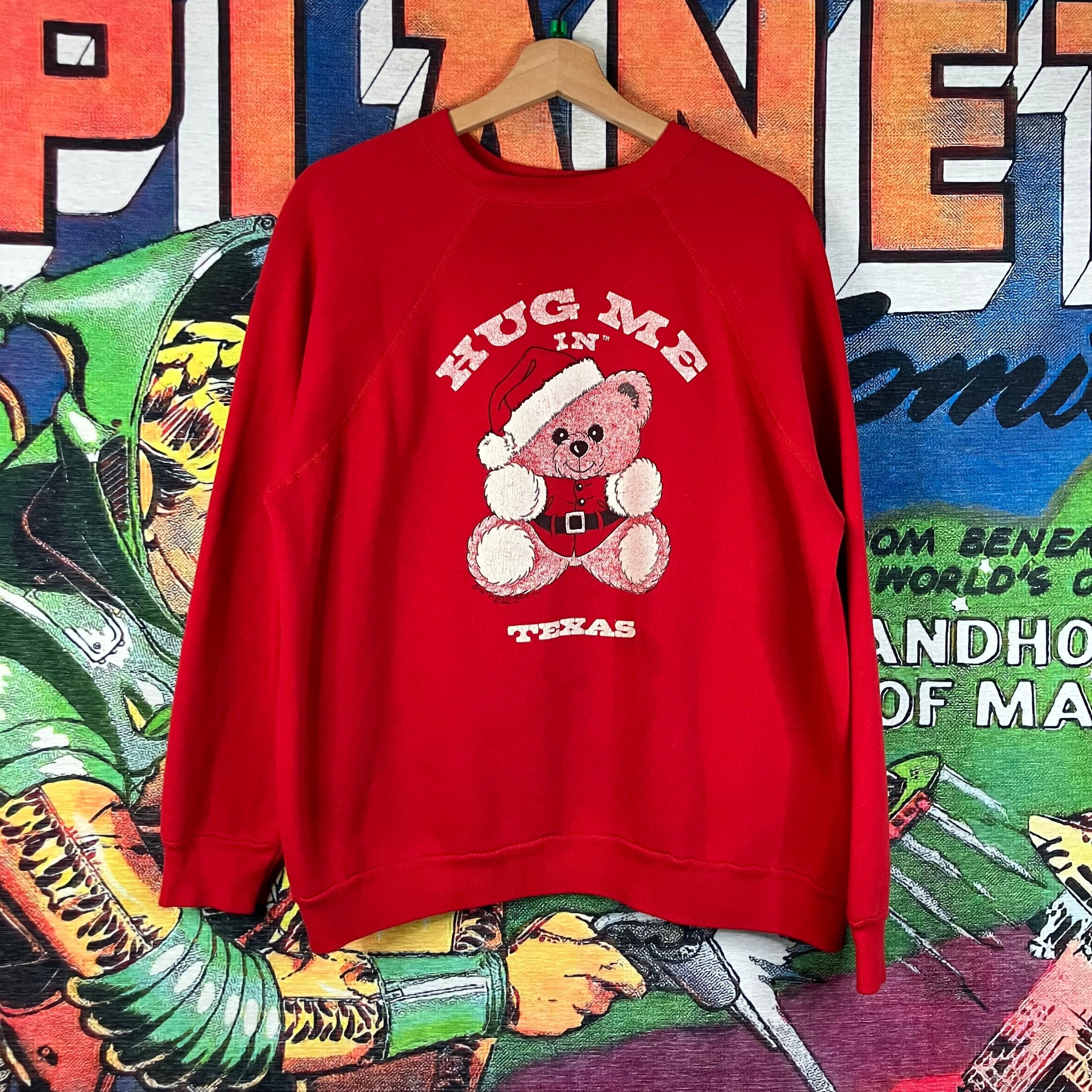 Vintage Vintage 90s Texas Hug Me Christmas Teddy Bear Sweatshirt L Size US L / EU 52-54 / 3 - 1 Thumbnail