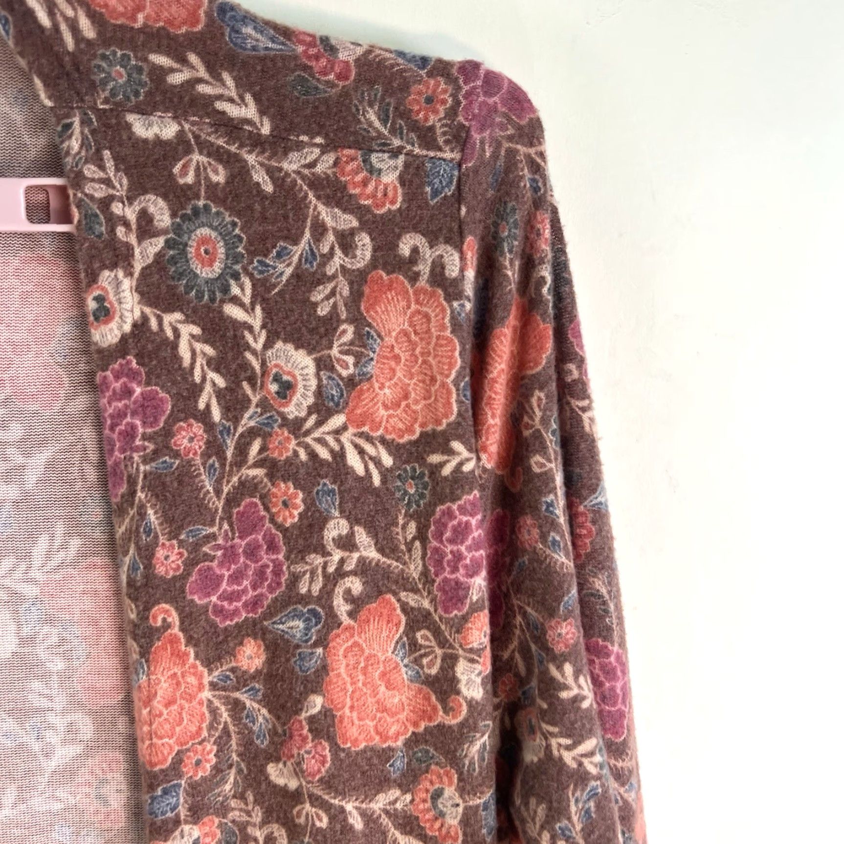 Vintage LuLaRoe Long Sleeve Open Duster Cardigan Womens Size XL Brown/Orange Size XL / US 12-14 / IT 48-50 - 2 Thumbnail