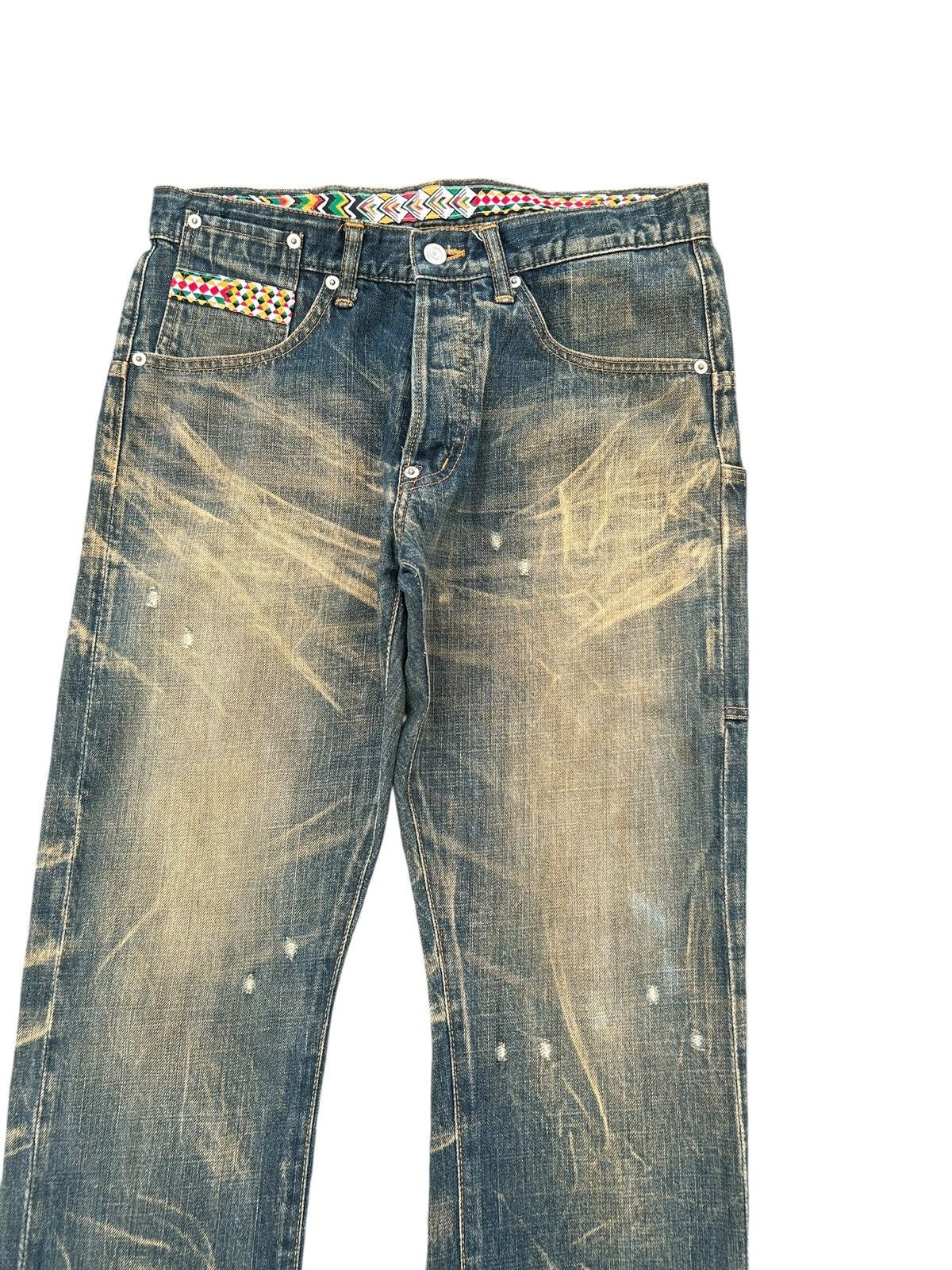 Kapital Japanese Brand Swagger Rusty Mudwash Buckle Back Denim Jeans Size US 32 / EU 48 - 6 Thumbnail
