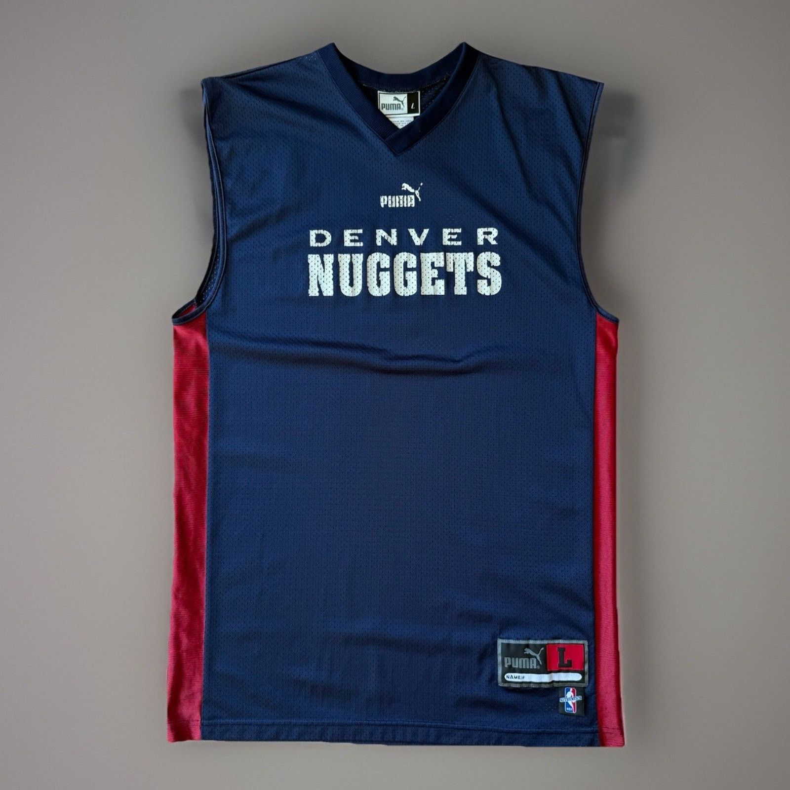Puma Vintage Denver Nuggets Jersey Large Navy 90s Puma Basketball Size US L / EU 52-54 / 3 - 1 Thumbnail