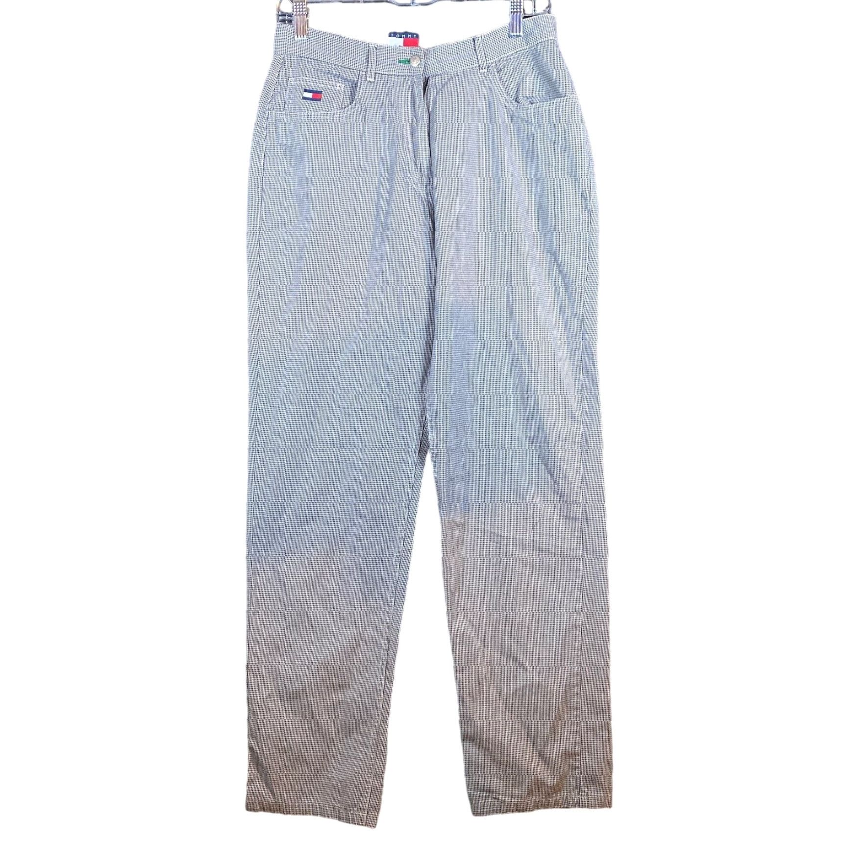 Tommy Hilfiger Tommy Hilfiger Womens Pants Black White High Rise Straight 100% Cotton 10 Pants Women Black White High Rise Straight 29 In Inseam 29.5 In Holiday 10 Size 29" - 2 Thumbnail