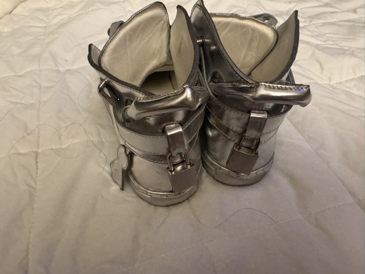 Buscemi BUSCEMI Silver metallic Lock High-Top Sneakers Size 9 US Size US 9 / EU 42 - 3 Thumbnail