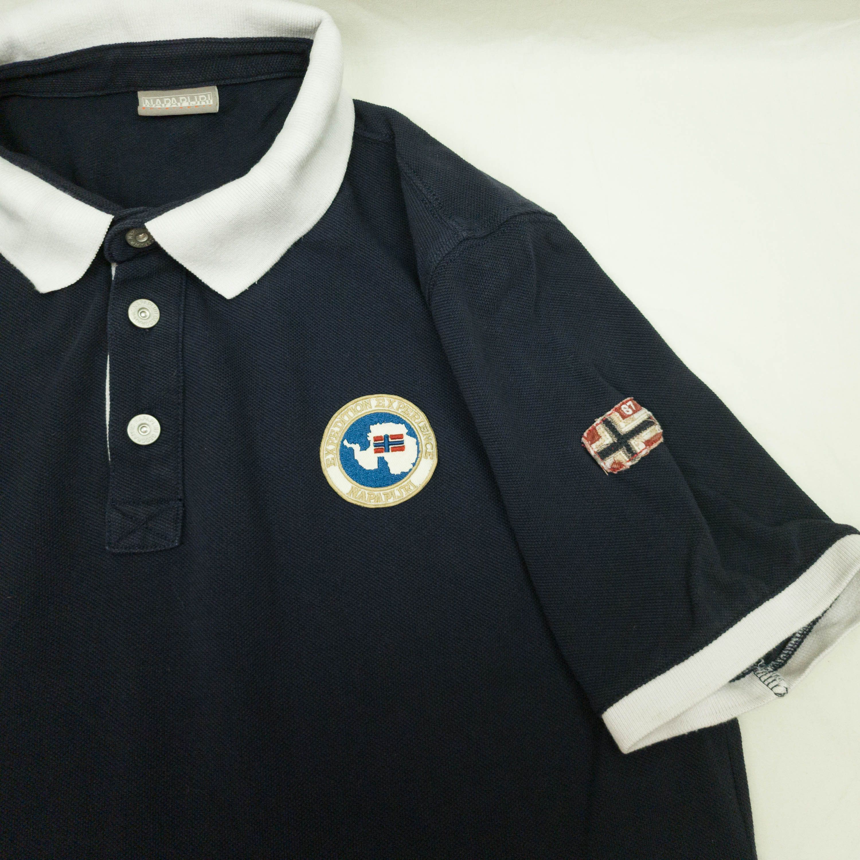 Napapijri Napapijri mens top polo cotton size M-L ( LABEL L) Size US L / EU 52-54 / 3 - 4 Thumbnail