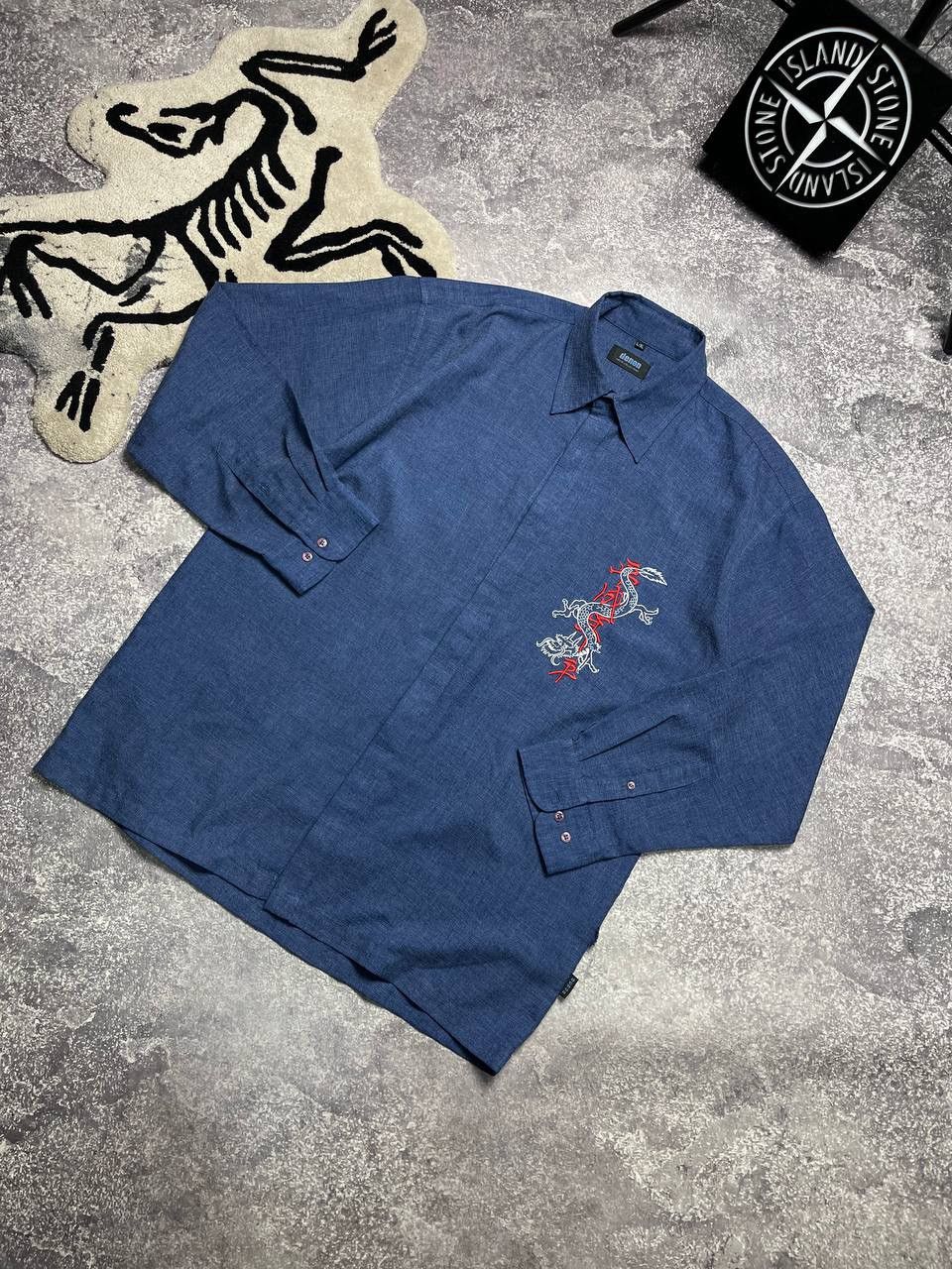 Japanese Brand × Vintage Vintage rare dragon demon big logo shirt Size US L / EU 52-54 / 3 - 1 Thumbnail