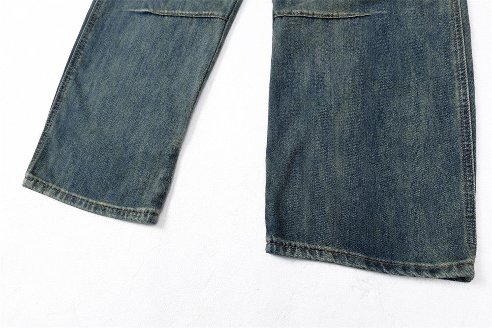 Vintage Men's punk washed distressed patchwork scimitar jeans Size US 32 / EU 48 - 6 Thumbnail