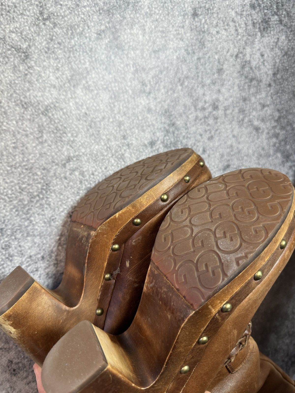 Ugg × Vintage Y2K Vintage Leather UGG High Boots Streetwear Rare USA 9 Size US 9 / IT 39 - 7 Thumbnail