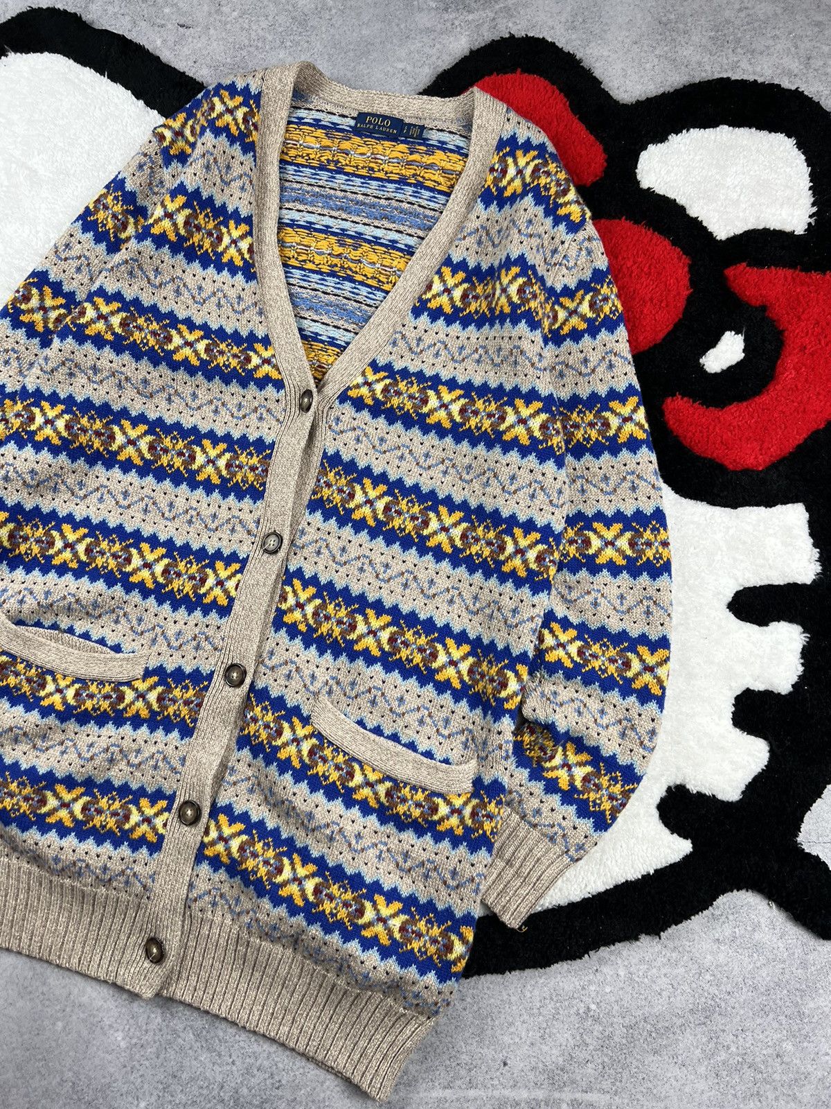 Ralph Lauren Polo Ralph Lauren Fair Isle Avant Gard Cardigan Sweater Size S / US 4 / IT 40 - 3 Thumbnail