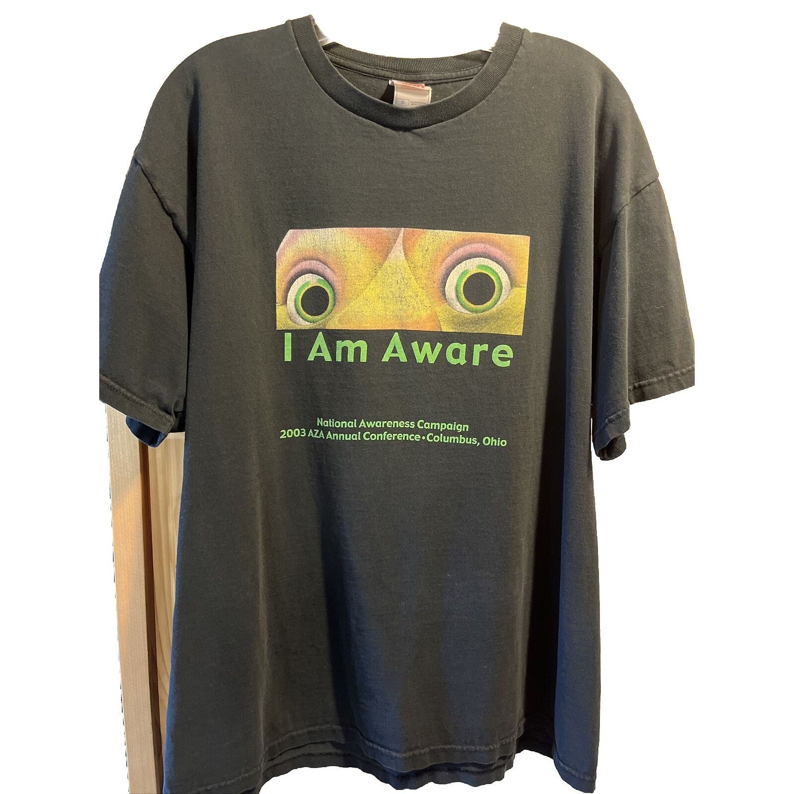 Fruit Of The Loom I Am Aware Unisex Black XL Awareness Campaign Cotton Tee Size XL / US 12-14 / IT 48-50 - 1 Thumbnail