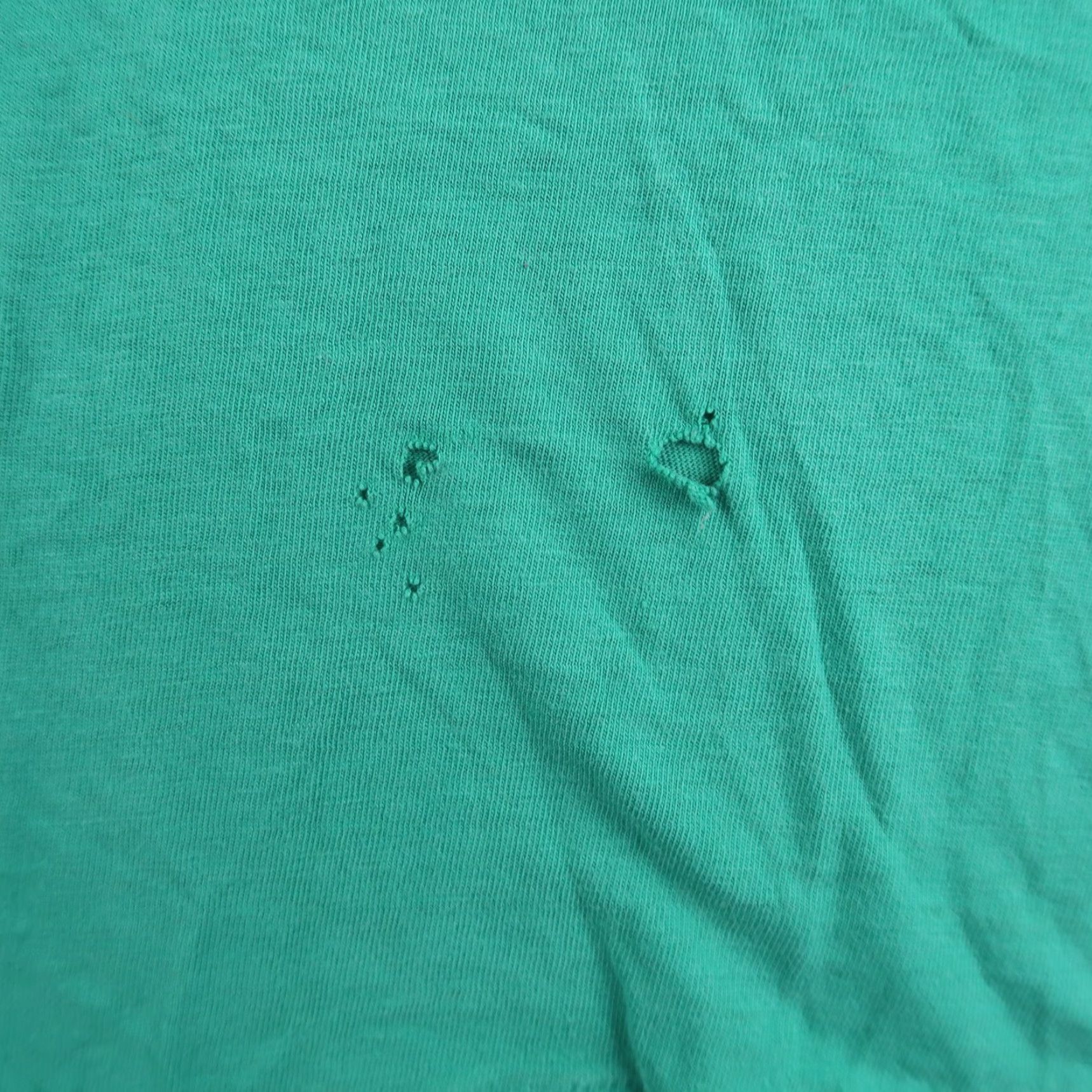Hanes VINTAGE Tako Poke T Shirt Mens L Green Distressed Graphic Print 80s 90s Dog Funny Streetwear Size US L / EU 52-54 / 3 - 3 Thumbnail