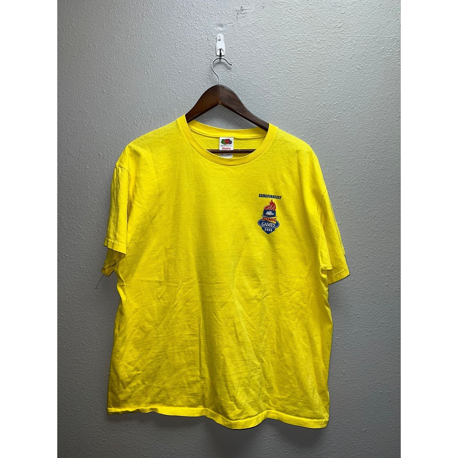 Fruit Of The Loom Dr Pepper Shirt Sonic Games Yellow Semifinalist Graphic XL Size US XL / EU 56 / 4 - 2 Thumbnail