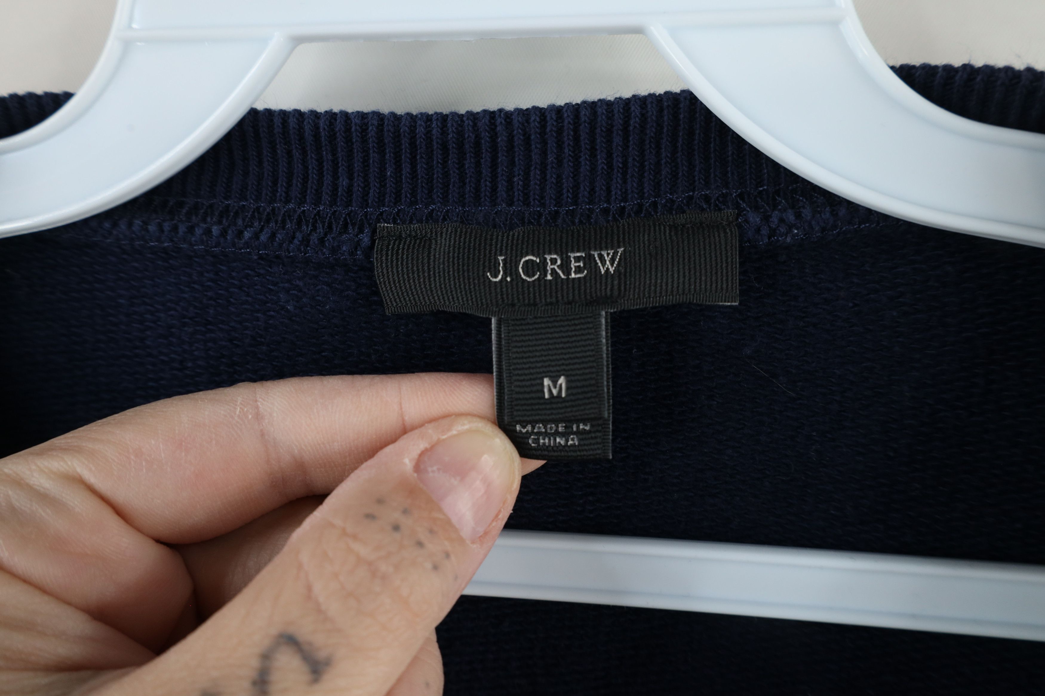 J.Crew × Vintage J Crew Floral Flower Crewneck Sweatshirt Navy Blue Size M / US 6-8 / IT 42-44 - 5 Thumbnail