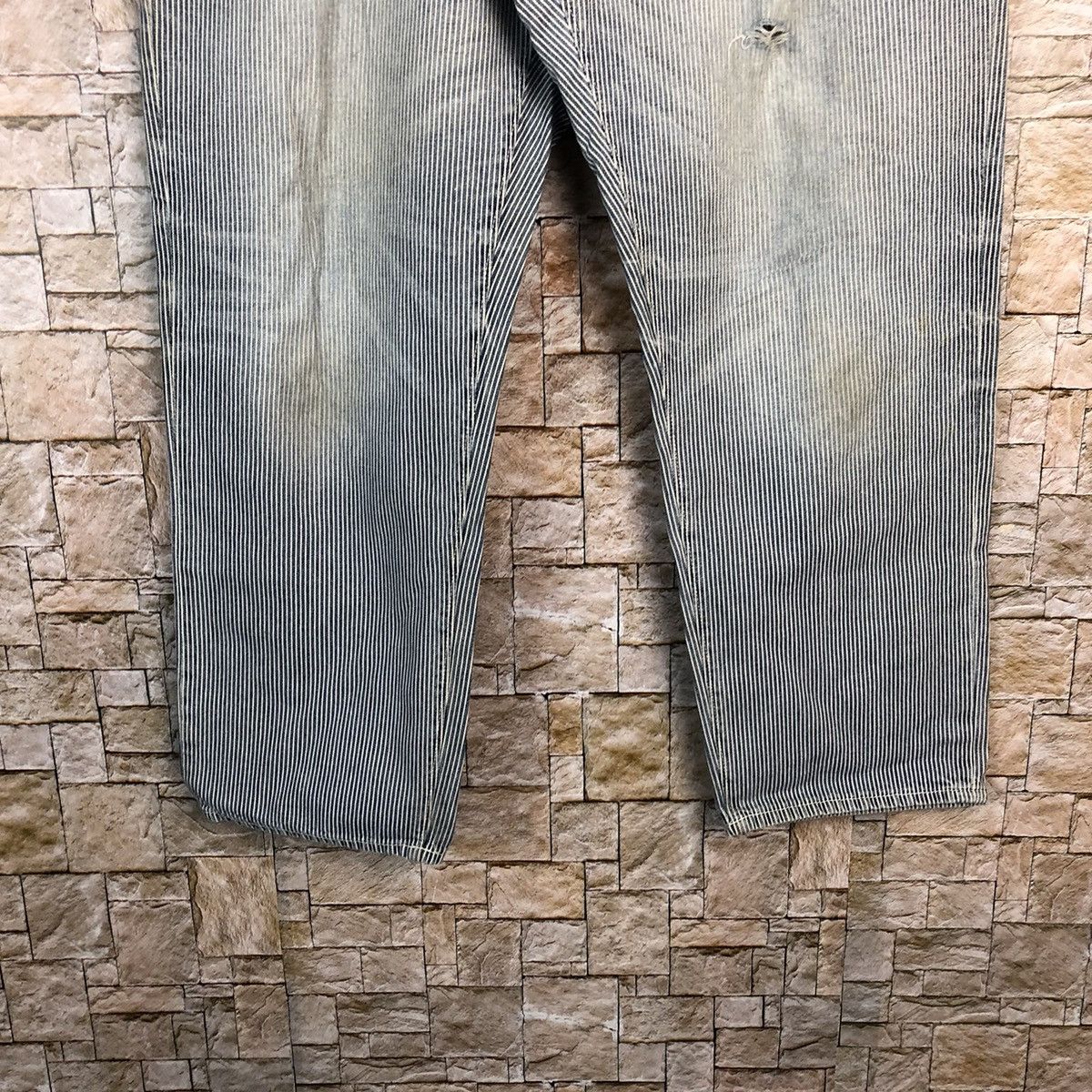 GU GU Grey Stripe Casual Pants #A346 Size US 33 - 7 Thumbnail