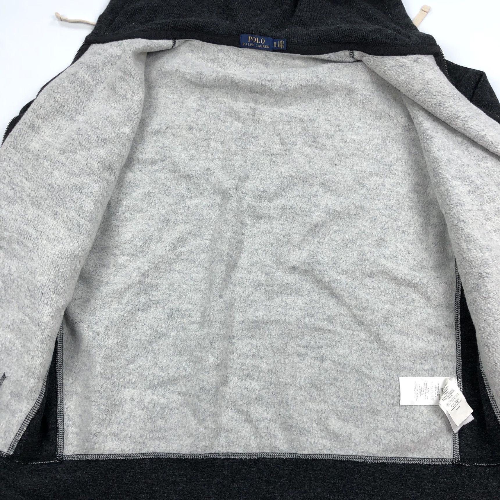 Polo Ralph Lauren Polo Ralph Lauren Men XL Dark Gray Full Zip Hoodie Sweatshirt Red Pony Logo Size US XL / EU 56 / 4 - 5 Thumbnail