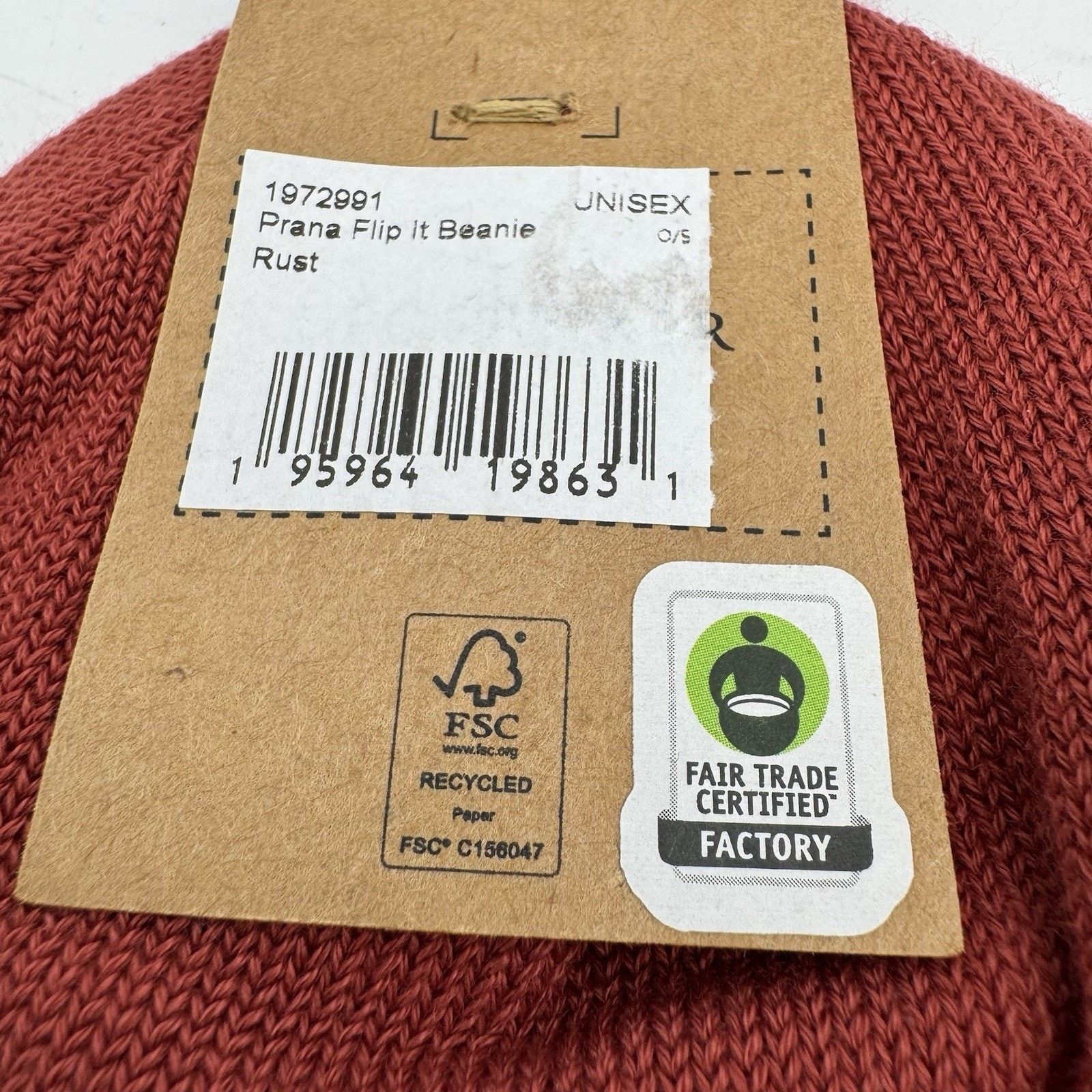 Prana NWT PRANA Flip It Beanie - Rust Unisex One Size Size ONE SIZE - 4 Thumbnail