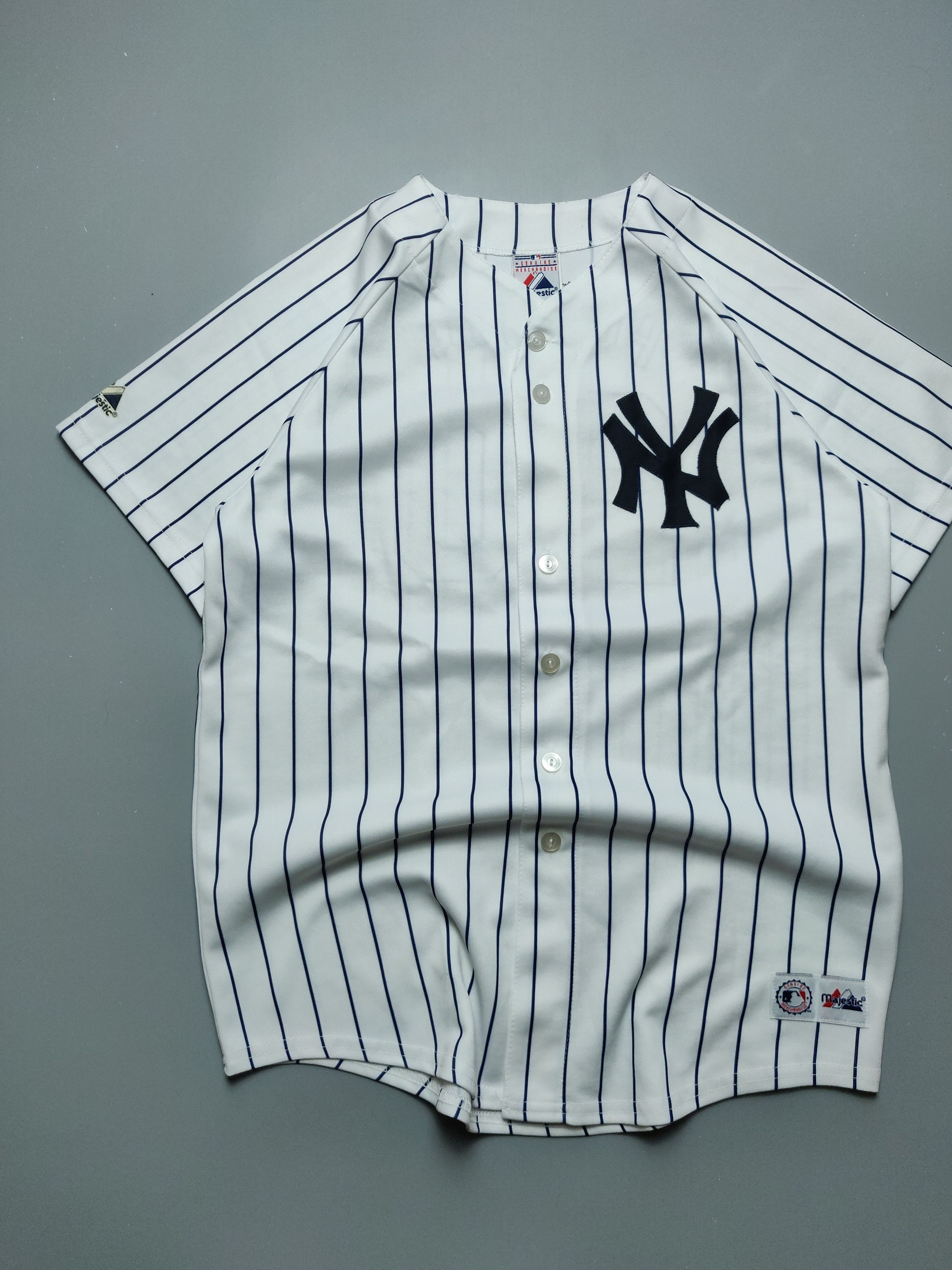 Majestic New York Yankees Jorge Posada Vintage Majestic USA Jersey Size US XL / EU 56 / 4 - 4 Thumbnail