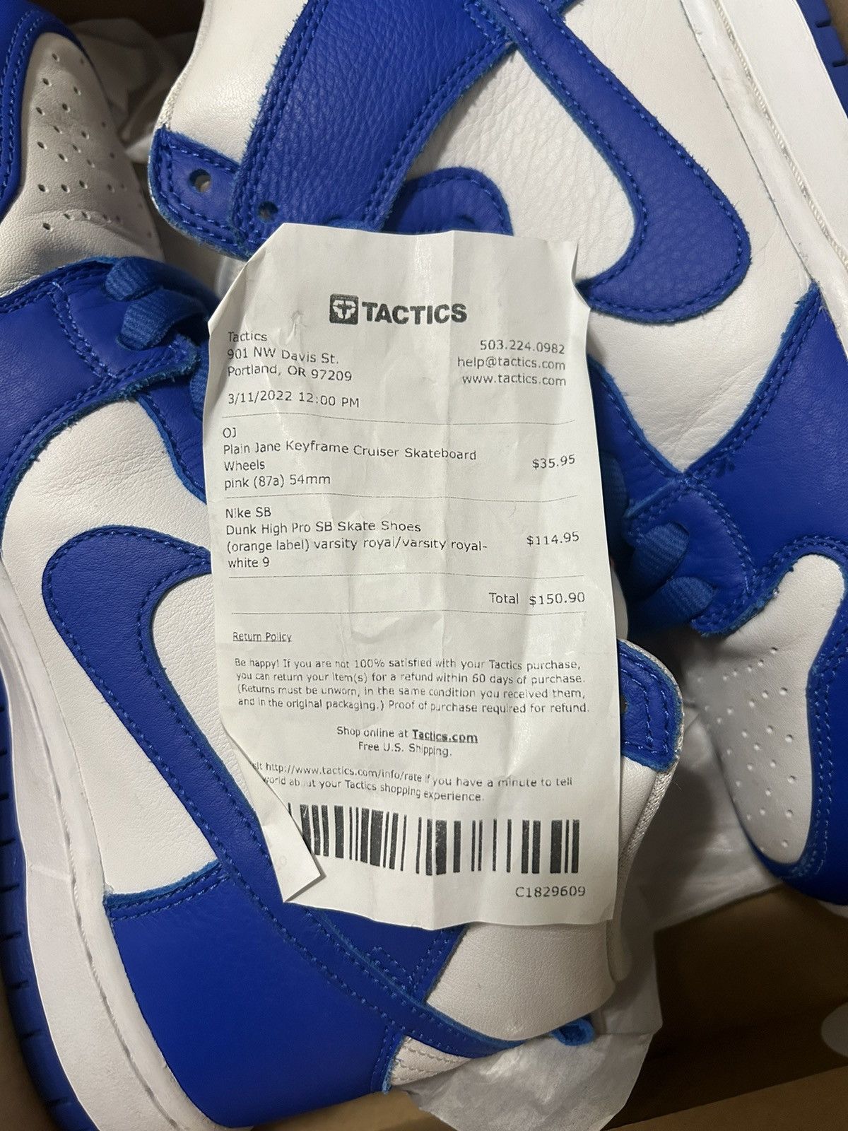 Nike SB Nike SB Dunk High Orange Label Varsity Royal Size US 9 / EU 42 - 11 Thumbnail