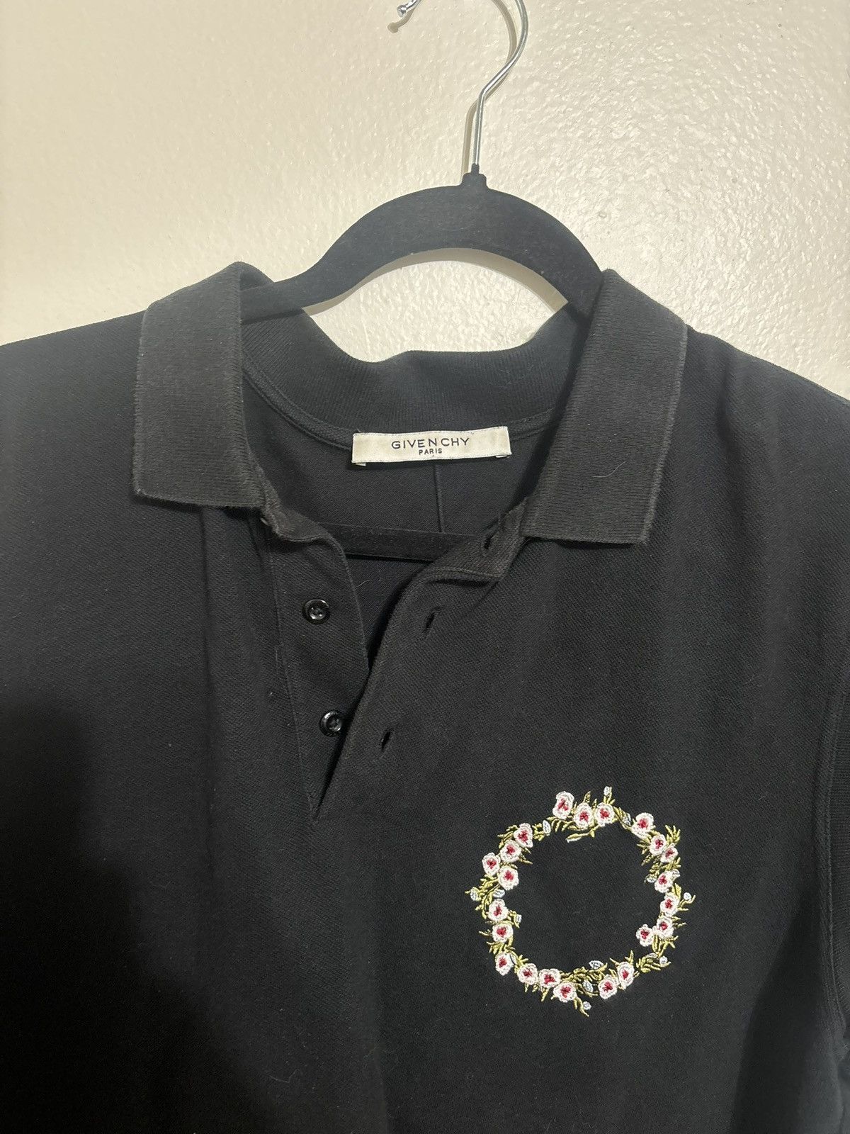 Givenchy Givenchy Flower Polo Shirt Size US L / EU 52-54 / 3 - 2 Thumbnail