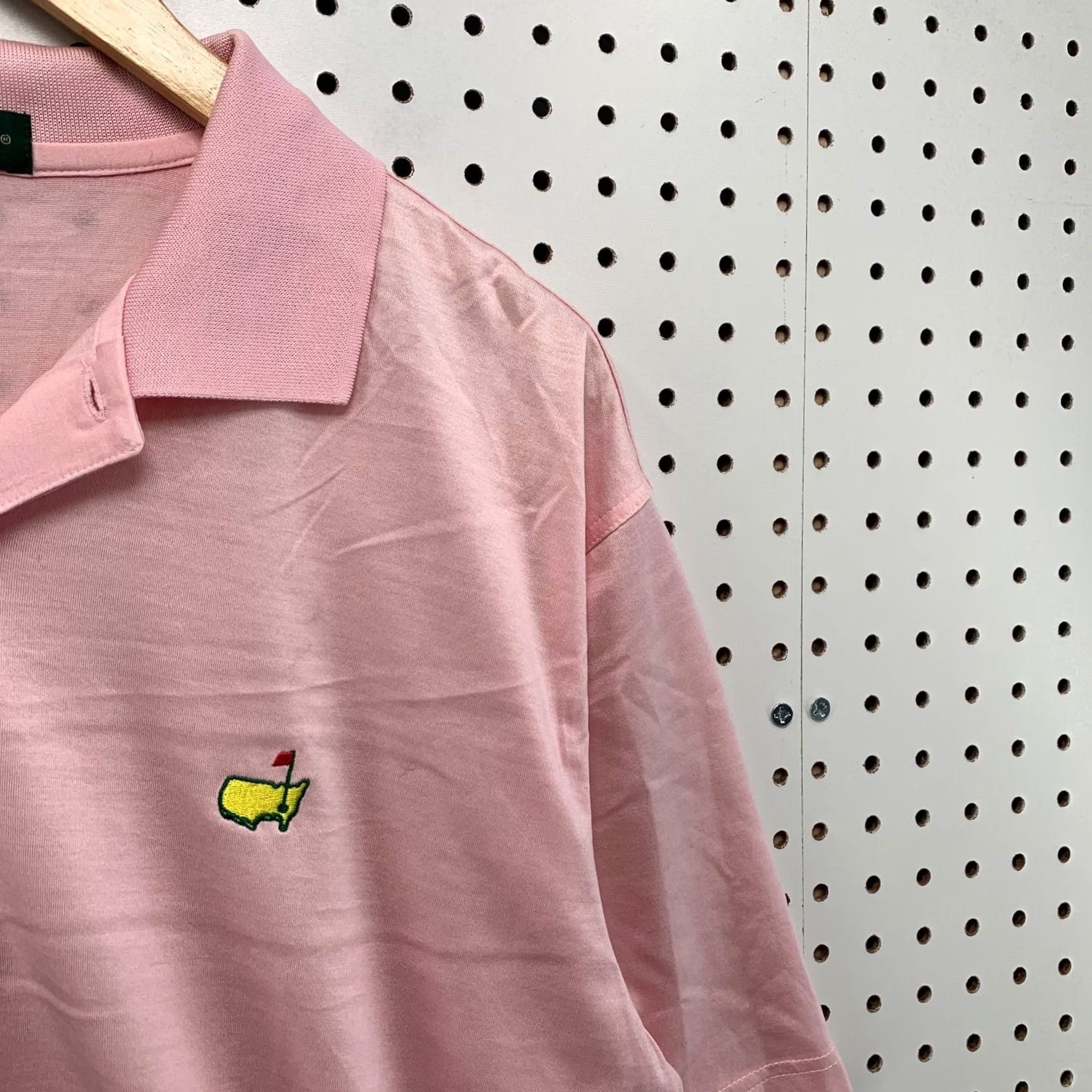 Augusta Sportswear Amen Corner Polo Shirt Pink Masters Augusta Logo Adult Large Pima Cotton 23x33 Size US L / EU 52-54 / 3 - 7 Thumbnail