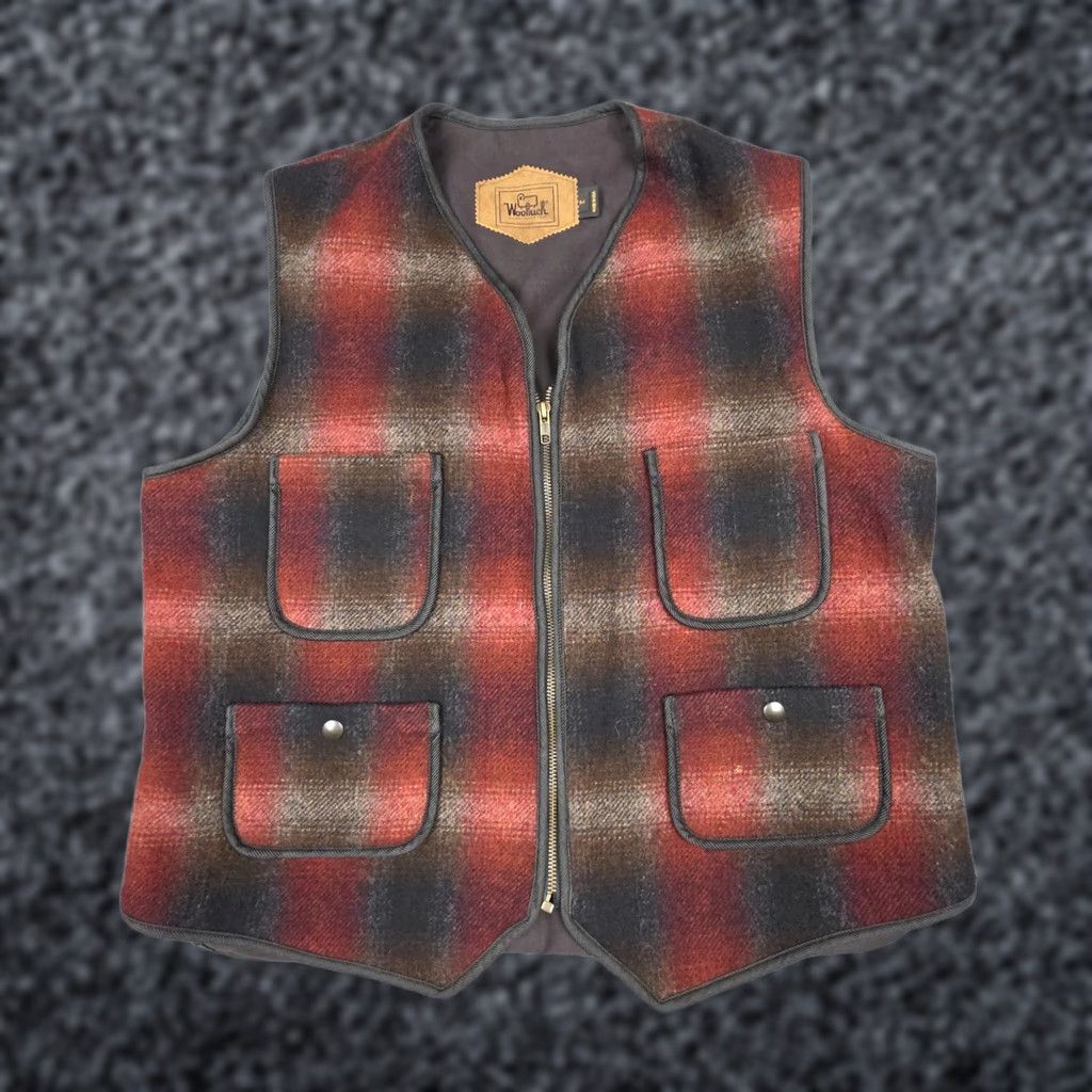 Vintage Woolrich Vest Mens M Plaid Wool Made USA Hunting Outdoor Zip Front Pockets Size US M / EU 48-50 / 2 - 1 Thumbnail
