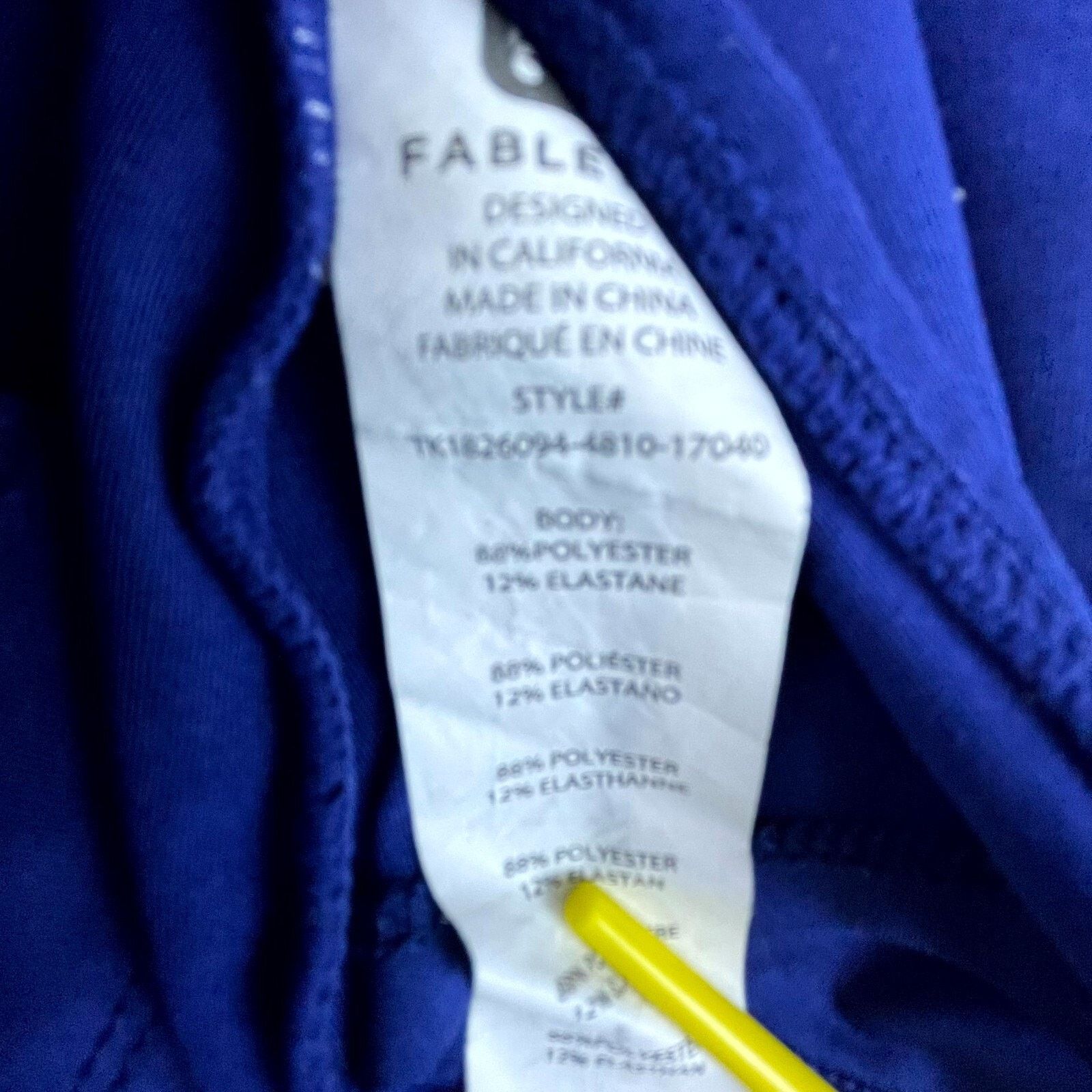 Fabletics Fabletics Chiara Tank Top Womens Medium Blue Halter Keyhole Size M / US 6-8 / IT 42-44 - 7 Thumbnail