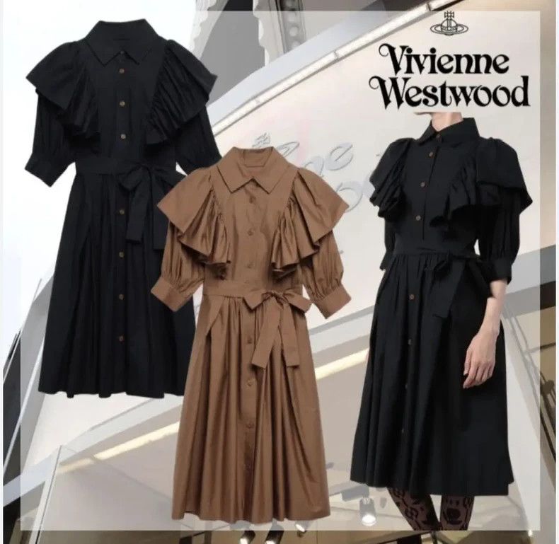 Vivienne Westwood Vivienne Westwood size00 Loose cotton shirt with ruffled ed Size L / US 10 / IT 46 - 2 Thumbnail