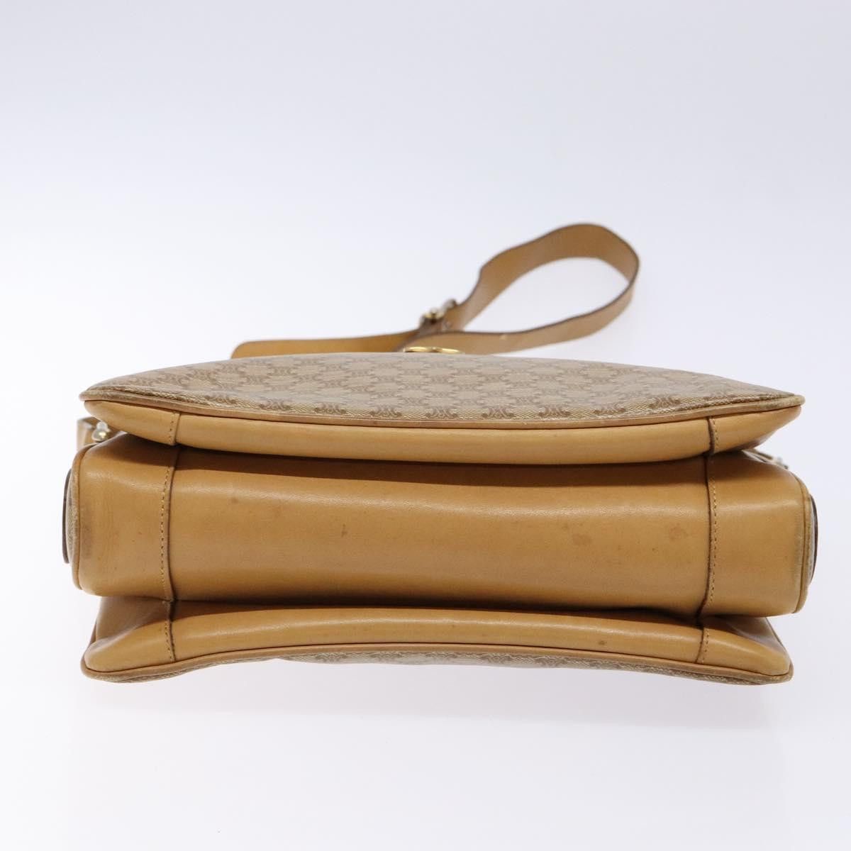 Celine CELINE Macadam Canvas Shoulder Bag Beige Gold Size ONE SIZE - 9 Thumbnail