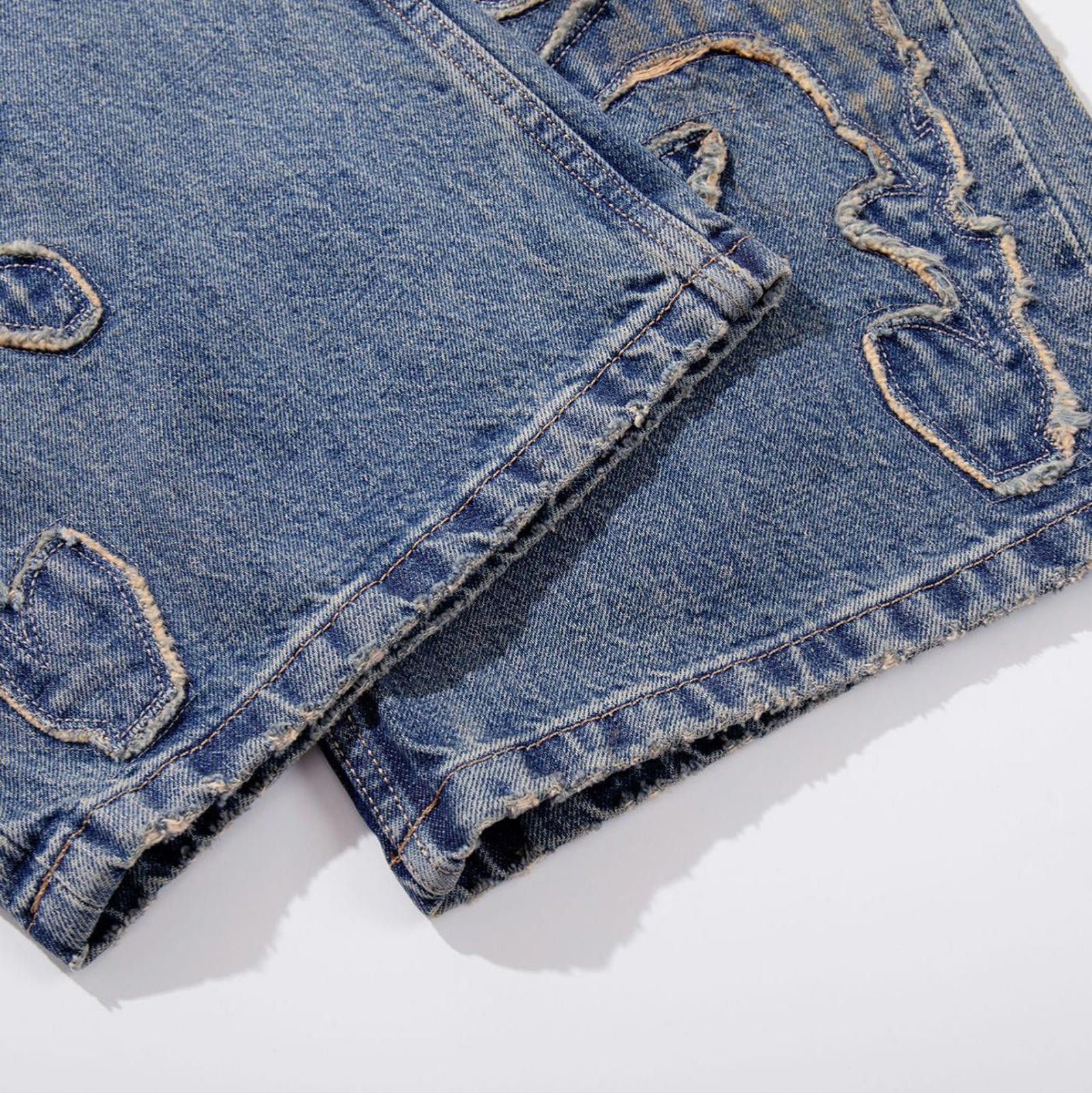 Other Appliqué Denim Premium Wide-Leg Bespoke Jeans Size US 32 / EU 48 - 3 Thumbnail