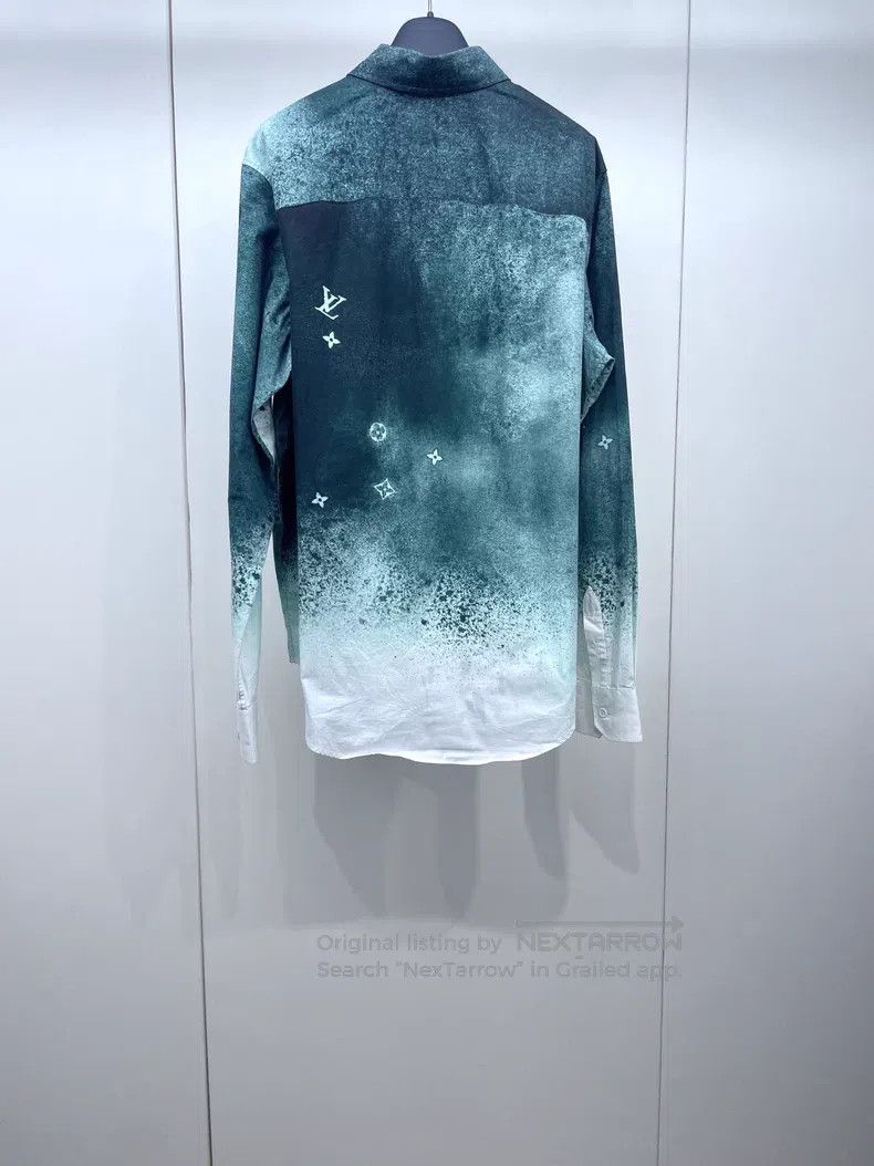Louis Vuitton Louis Vuitton Green Tie Dye Gradient Long Sleeve Shirt Size US M / EU 48-50 / 2 - 2 Thumbnail