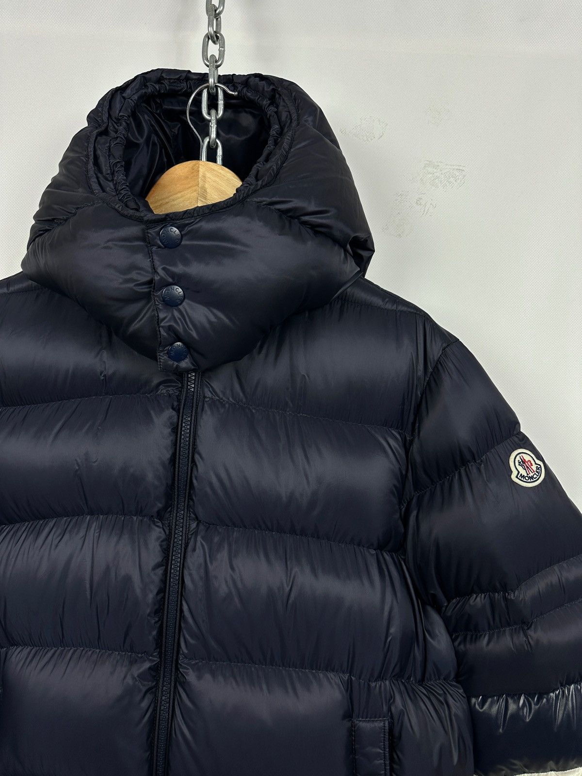 Moncler Moncler Willm Giubbotto Navy Blue Hooded Down Puffer Jacket Size US XL / EU 56 / 4 - 5 Thumbnail
