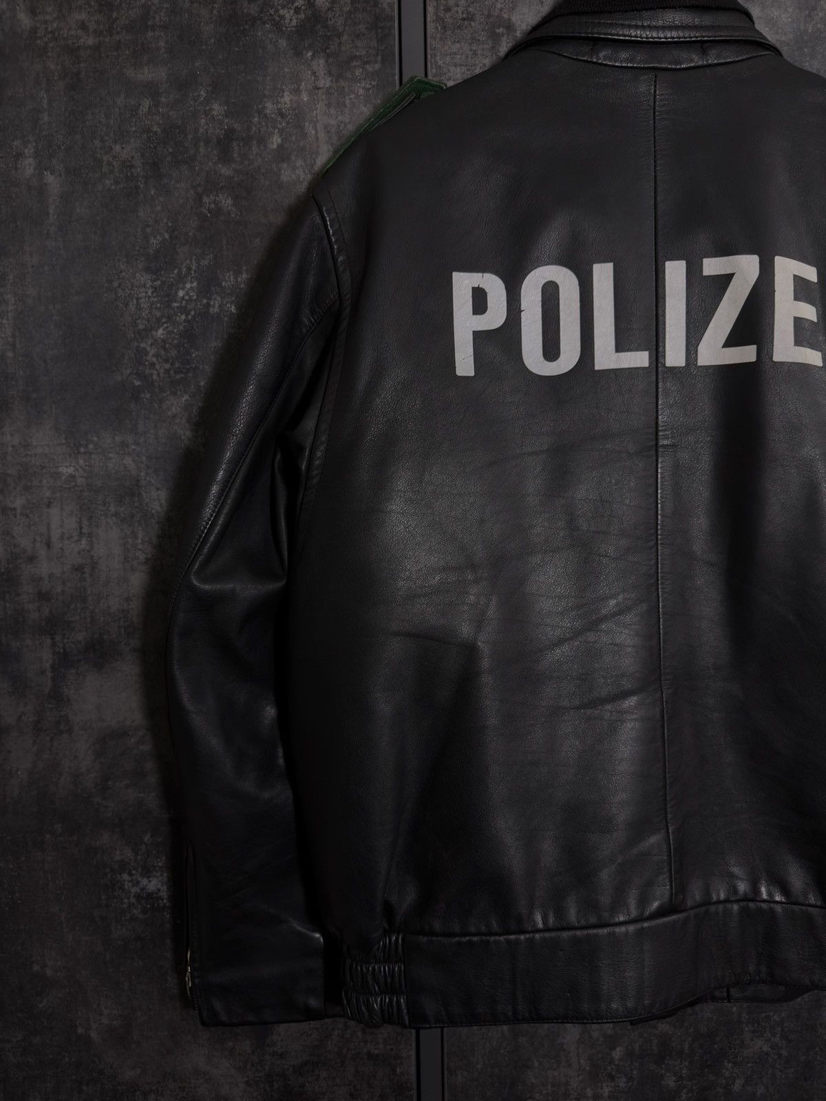 Vintage Crazy Vintage 90s Polizei Leather Aviator Jacket Vetements Size US L / EU 52-54 / 3 - 19 Thumbnail