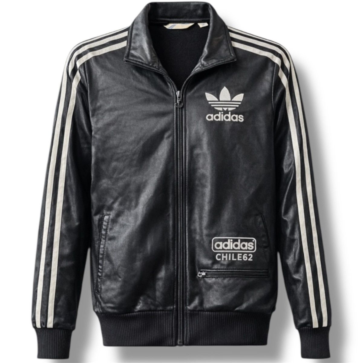 Adidas 2009 RARE ADIDAS CHILE 62 FIREBIRD TREFOIL ZIP WAXED JACKET Size XS / US 0-2 / IT 36-38 - 1 Thumbnail