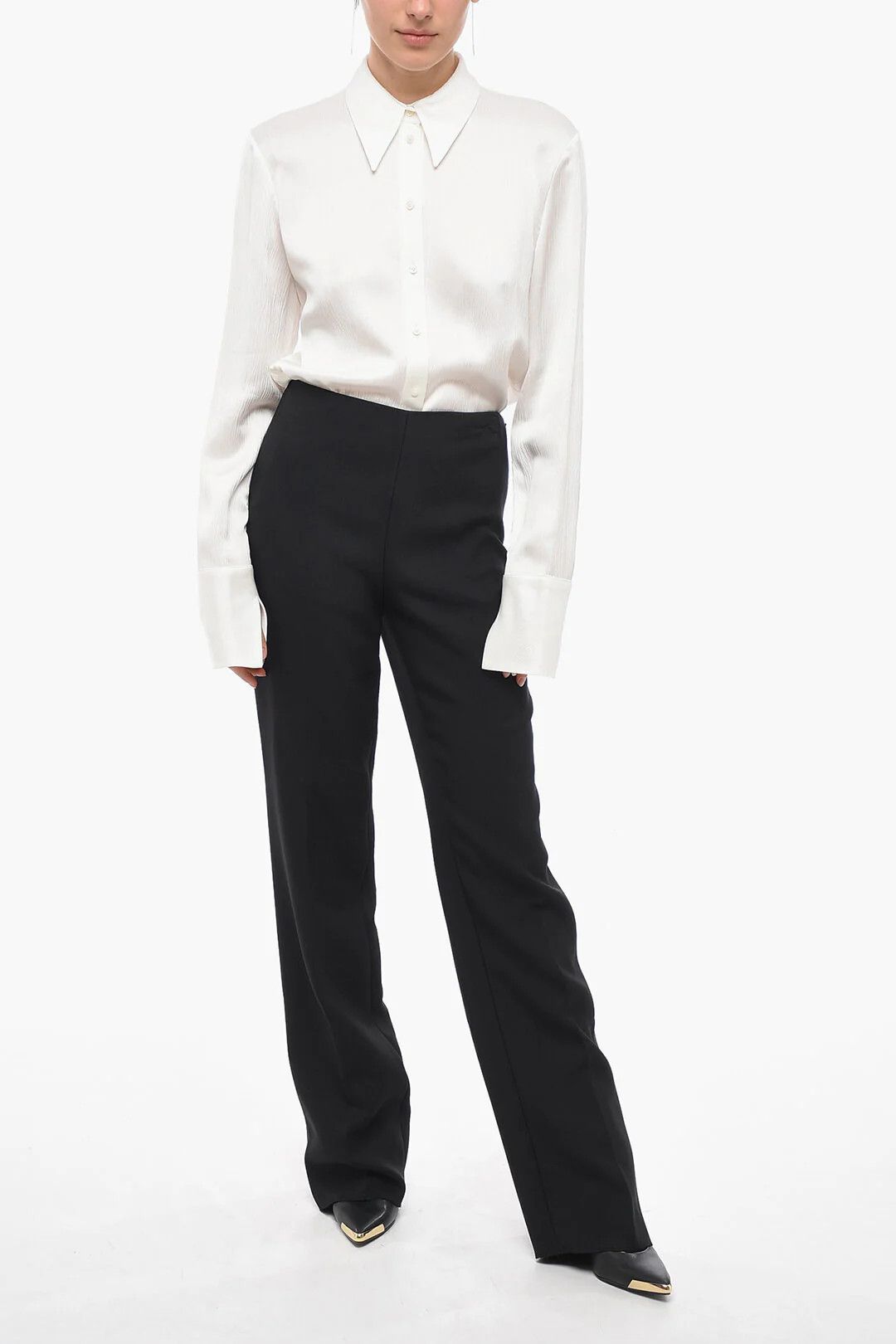 Salvatore Ferragamo og1mm0426 High-Waist Pant in Black Size 26" / US 2 / IT 38 - 4 Thumbnail