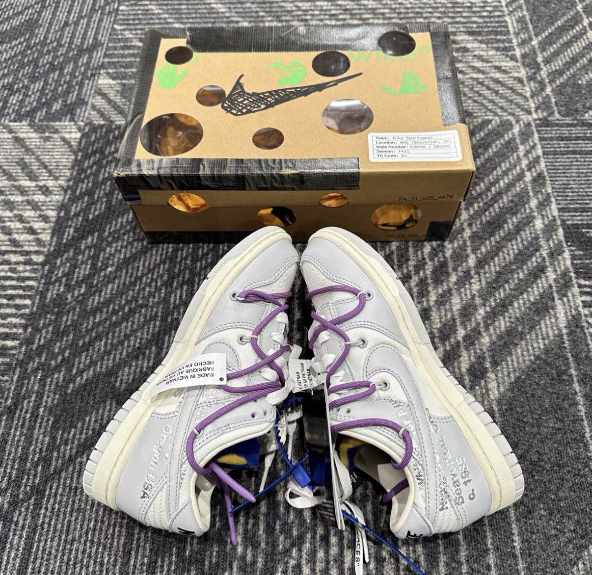 Off-White Off-White x Nike Dunk The 50 No.48 Co-branded Sneakers J42 Size US 6 / IT 36 - 5 Thumbnail