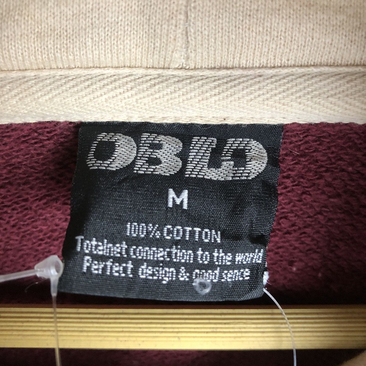 Japanese Brand Oblo Red Hoodie Bombers Jacket #A795 Size US M / EU 48-50 / 2 - 10 Thumbnail