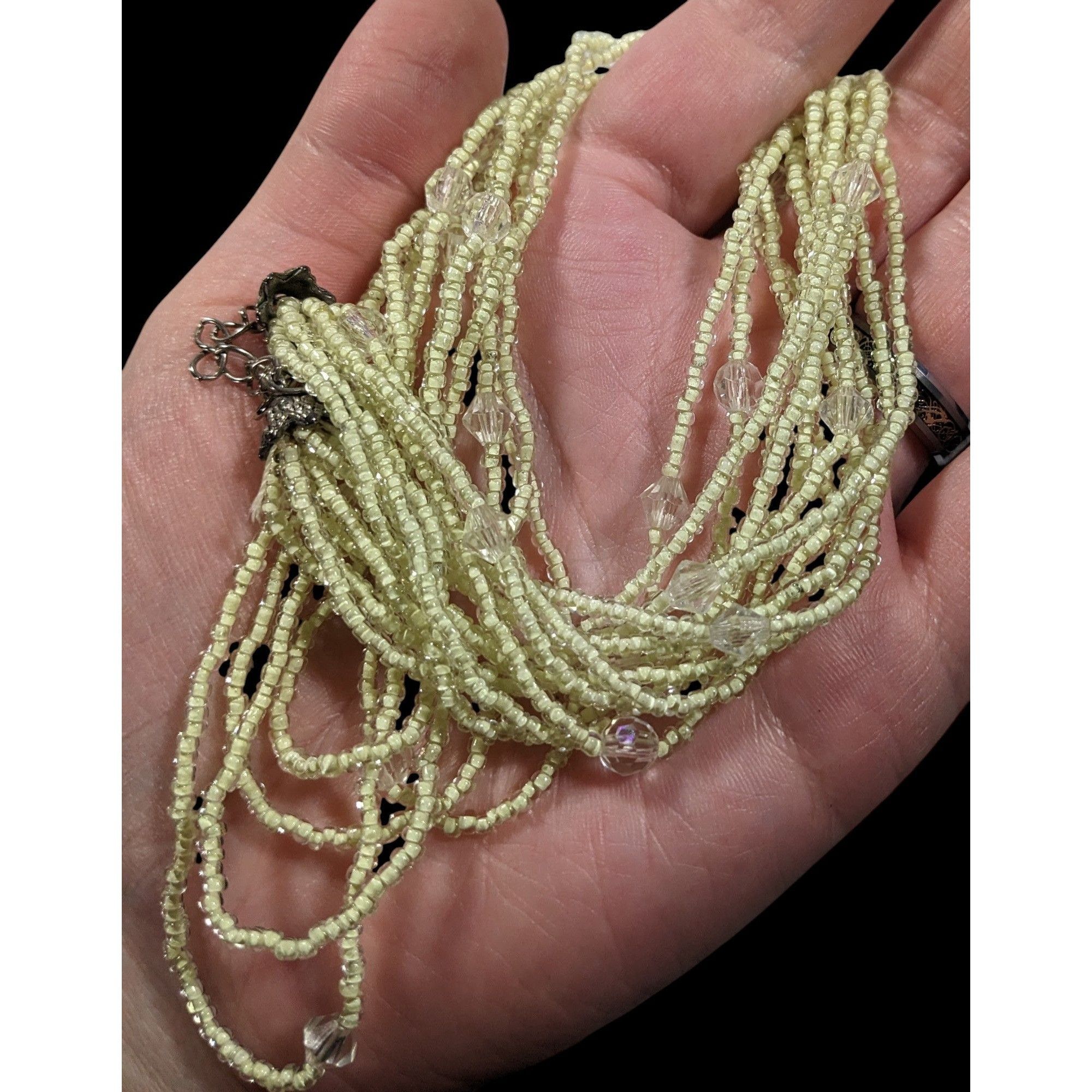 Other Pastel Yellow Multilayer Glass Beaded Necklace Size ONE SIZE - 3 Thumbnail