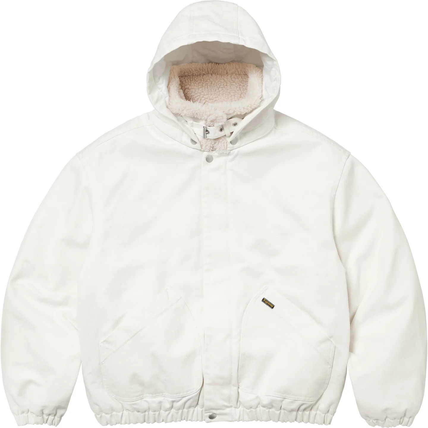 Supreme Supreme Faux Shearling Lined Bomber Jacket Size M White BOGO Size US M / EU 48-50 / 2 - 4 Thumbnail
