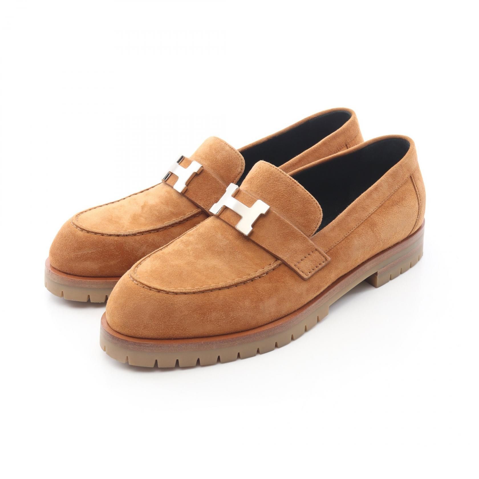 Hermes Hermes Hermes Faubourg Mocassin Suede Loafers Leather Shoes DUTY FREE for USA Size ONE SIZE - 1 Thumbnail