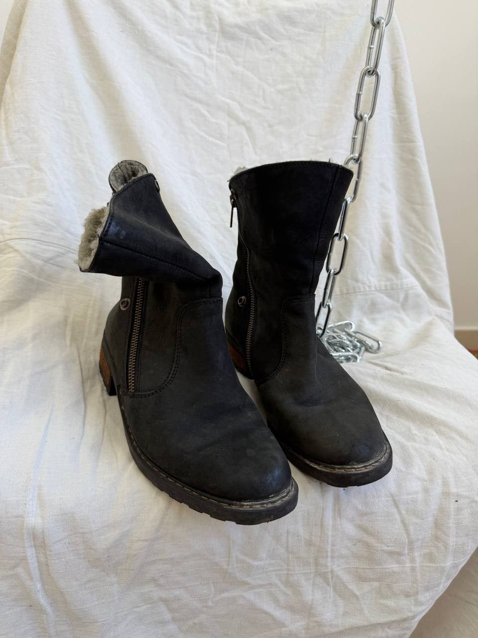 A.S.98 Avant-Garde Leather Suede 14th Addiction Style Ankle Zip Size US 5 / IT 35 - 7 Thumbnail
