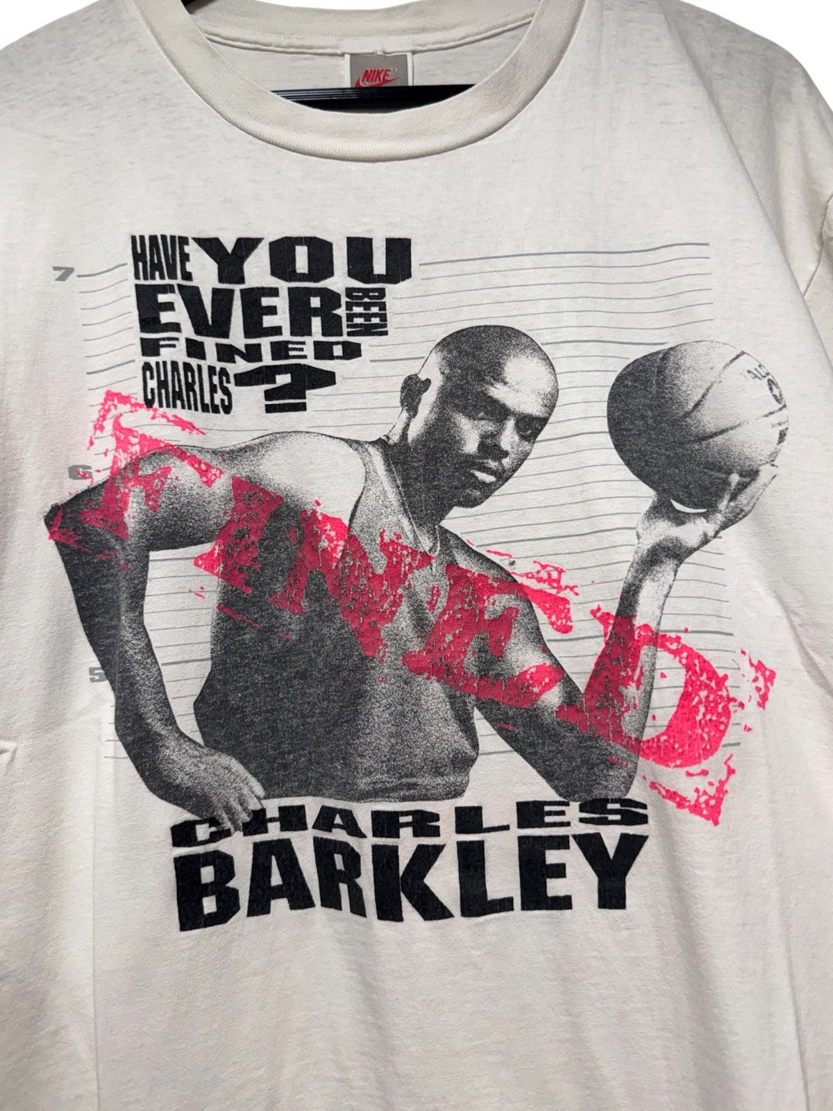Nike Vintage 90s Sir Charles Barkley Nike Fined TShirt L Single Size US L / EU 52-54 / 3 - 2 Thumbnail