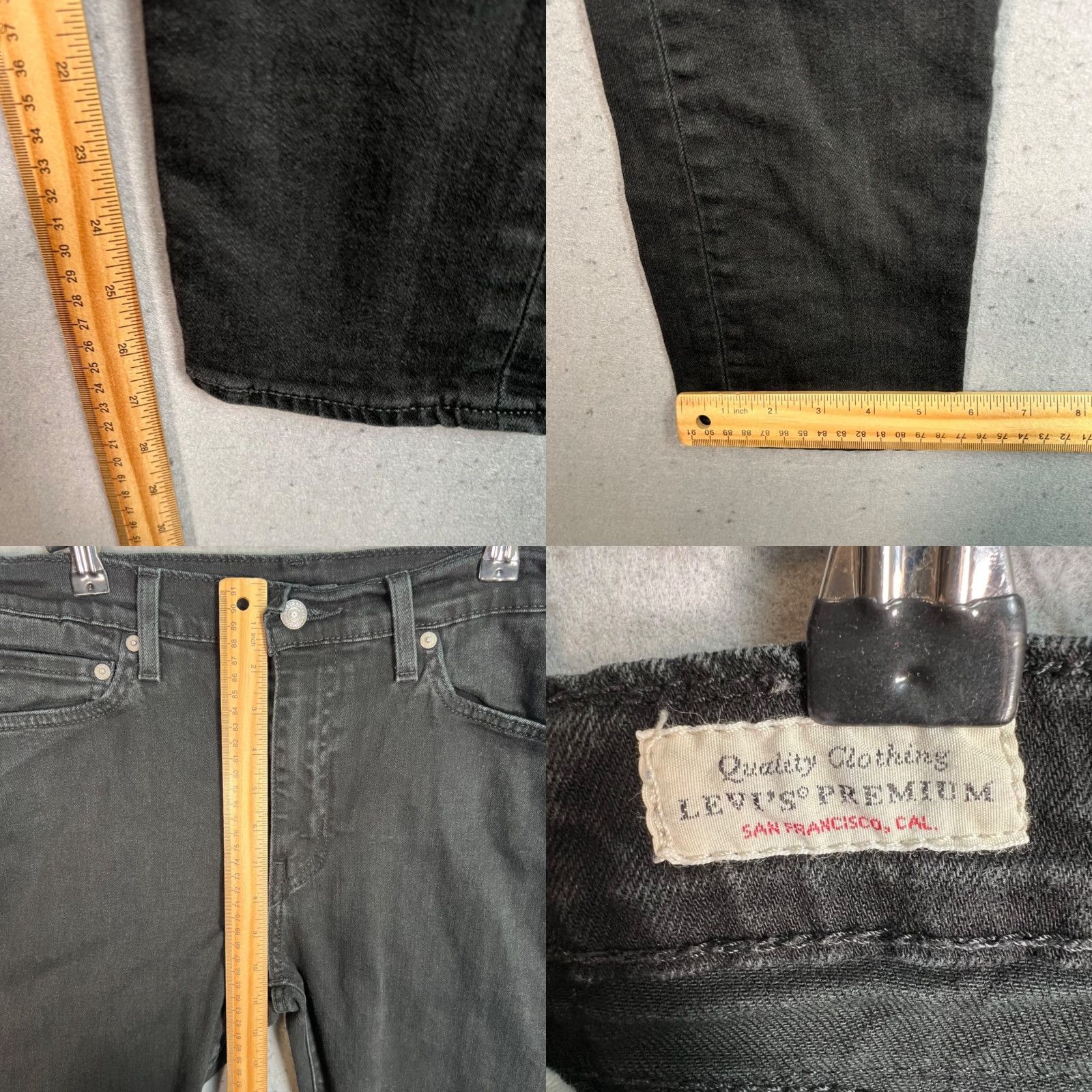 Levi's Levis 5191 Mens Slim Black Denim Jeans Cotton Blend 33x32 Slim Fit, Levi's 500 Series, 5-Pocket, Regular Size US 33 - 8 Thumbnail
