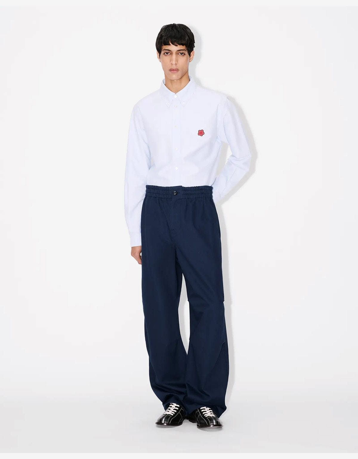 Kenzo Kenzo Blue Elasticated Herringbone Trousers Size US 32 / EU 48 - 7 Thumbnail