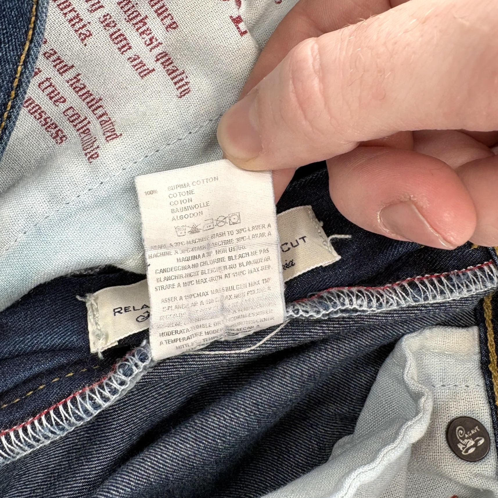 Denime Agave Waterman Jeans Mens 30x30 Blue Medium Wash Relaxed Straight Denim USA Shirt Mens 30 Blue Modern 90s? Size US 30 / EU 46 - 6 Thumbnail