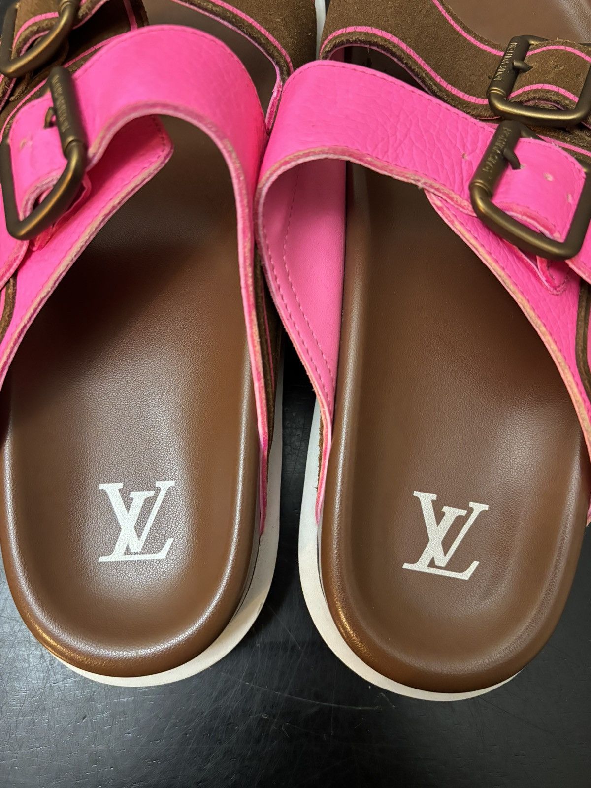 Louis Vuitton Louis Vuitton LV Trainer Mule Sandals Brown Pink Size US 6 / EU 39 - 7 Thumbnail