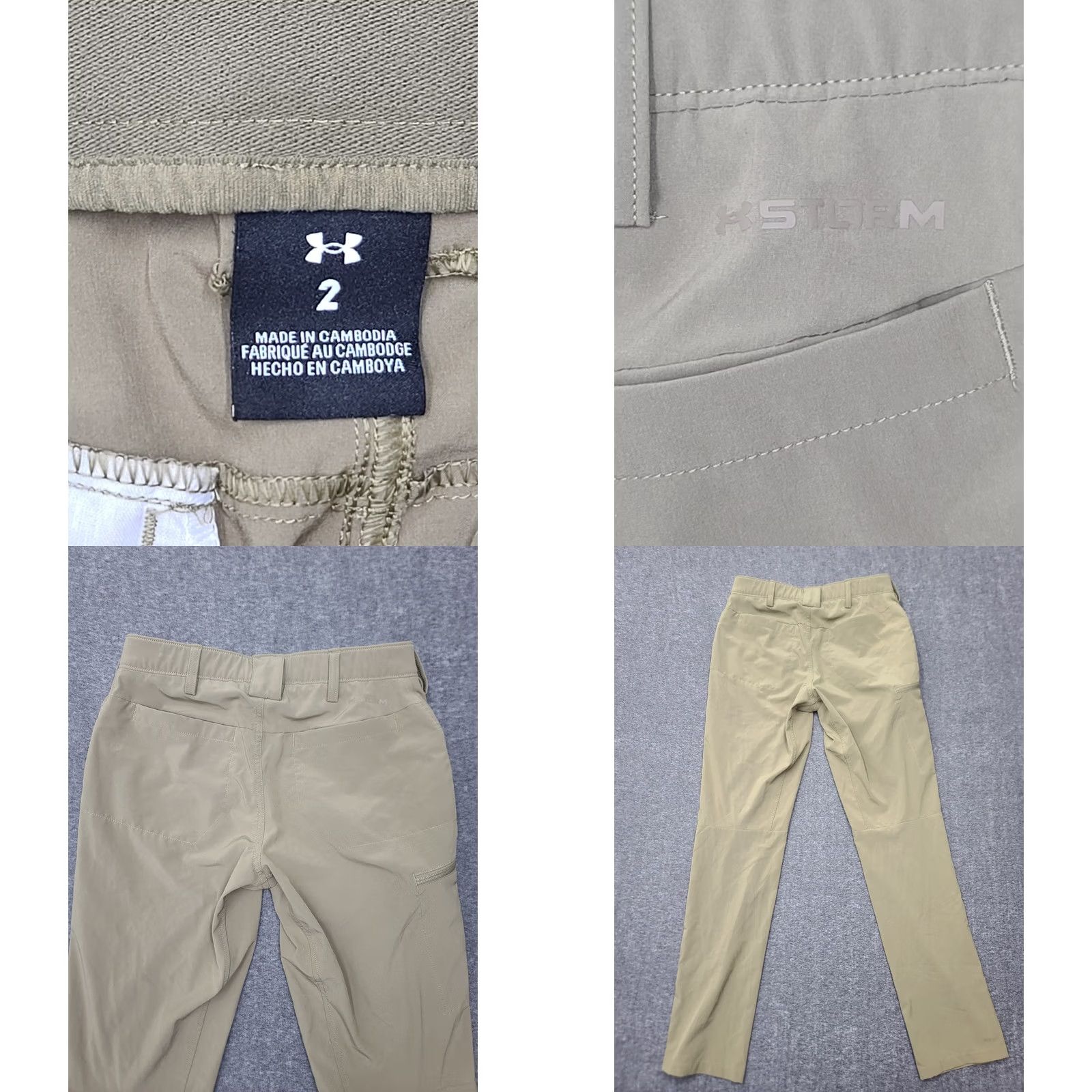 Under Armour Under Armour Tactical Patrol Pants Women's Size 2 Beige Cargo Outdoor Water Resistant Pocketed Regular Fit Size 26" / US 2 / IT 38 - 8 Thumbnail