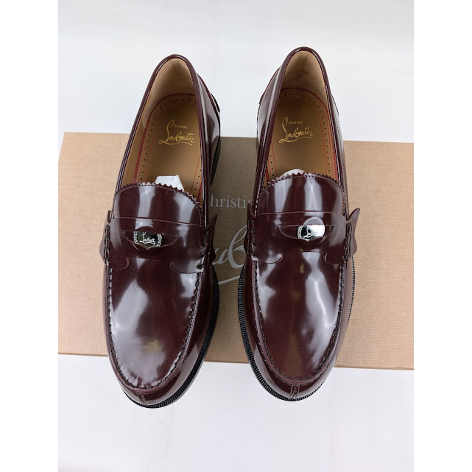 Christian Louboutin o1rshd1 Penny Flat Shoes in Bordeaux Size US 9 / EU 42 - 2 Thumbnail