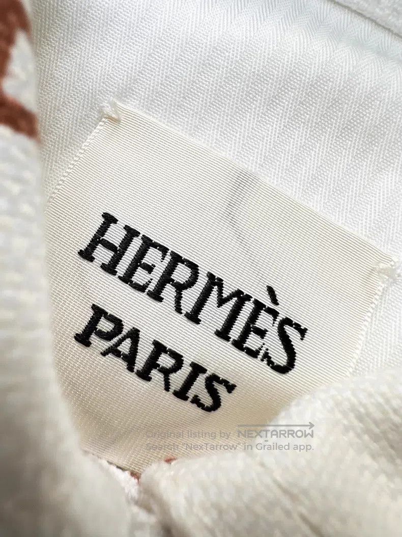 Hermes Hermes Beige Pig Nose Printed Logo Denim Jacket Size S / US 4 / IT 40 - 5 Thumbnail